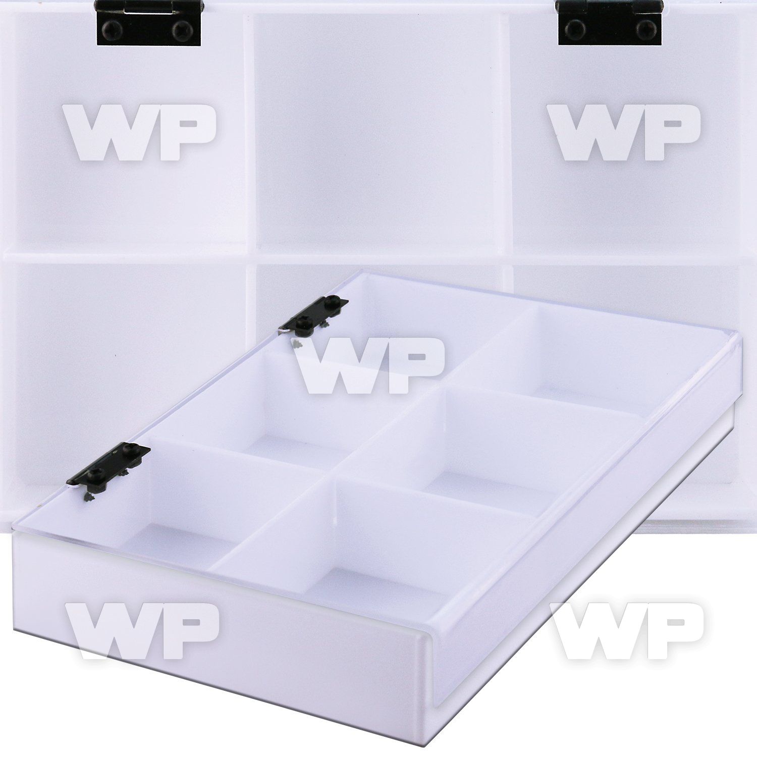 dcs6 white acrylic empty display case for body jewelry