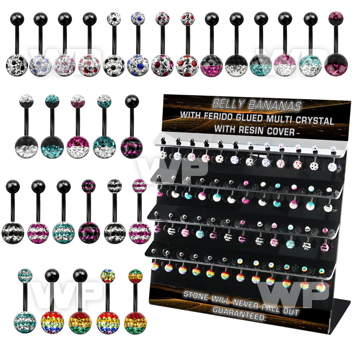 dmcd10 display w anodized belly banana w mix design ferido ball