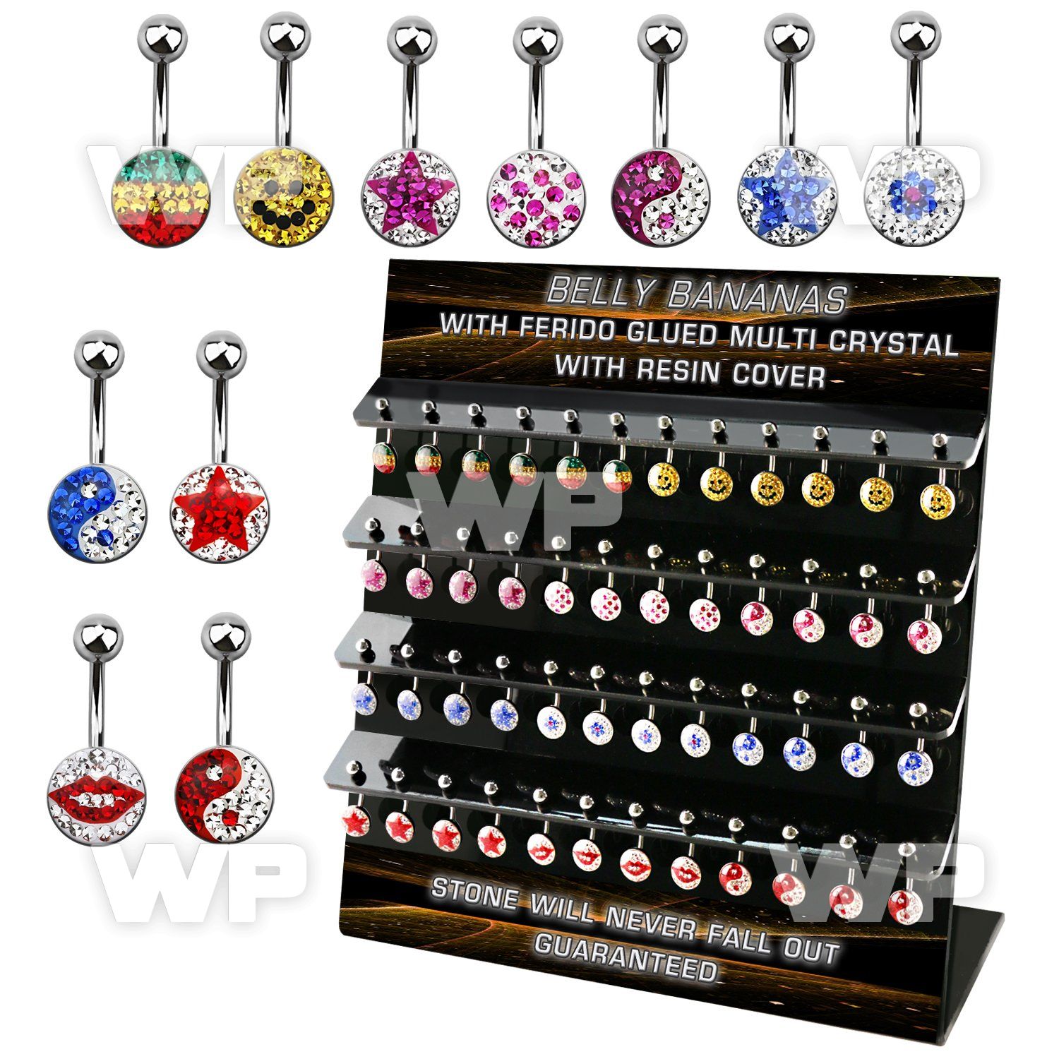 dmcd11 display w steel belly bananas w multicrystal ferido disk