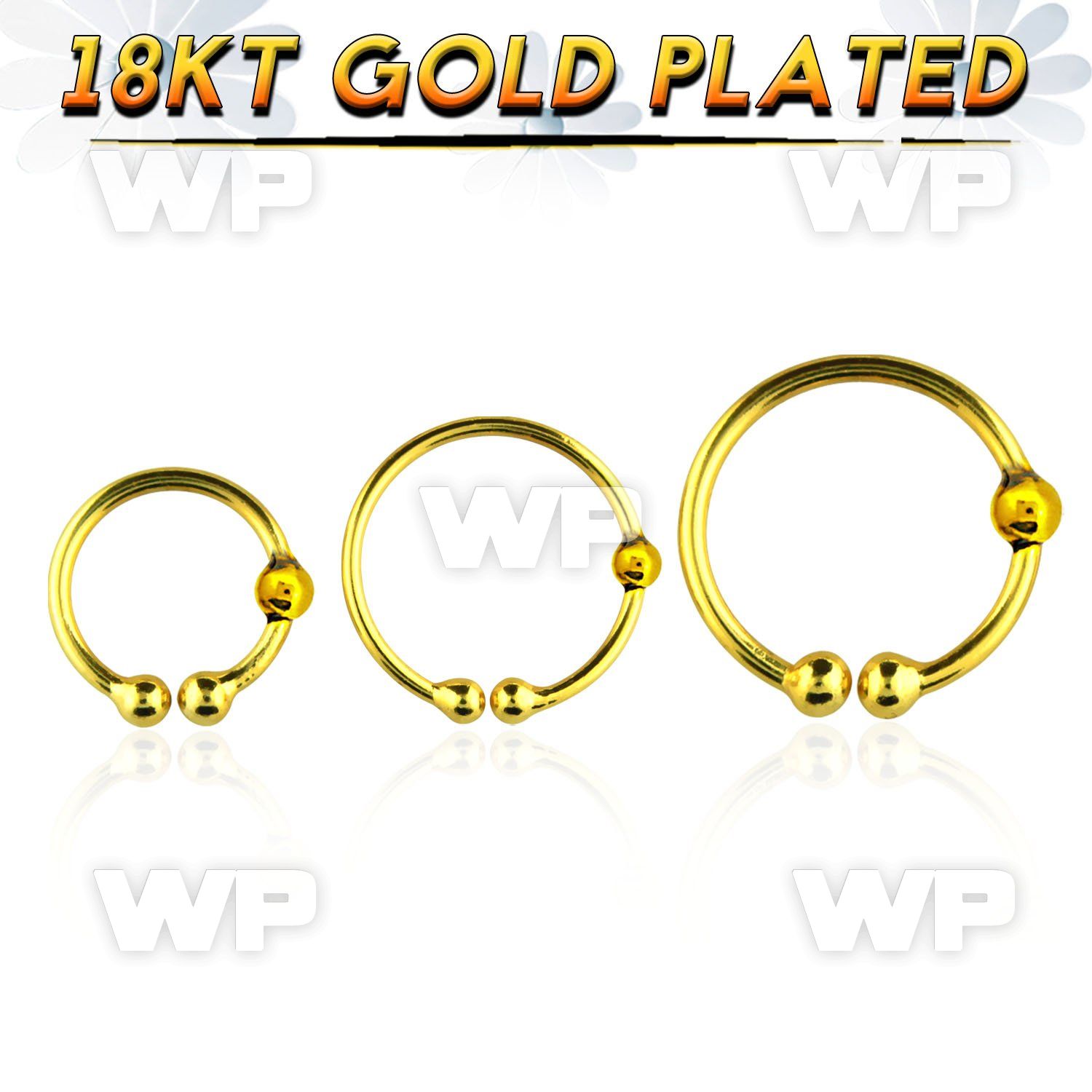 du3ai silver 925 fake fake nose clip 0 6mm 18k gold plated 2m belly piercing