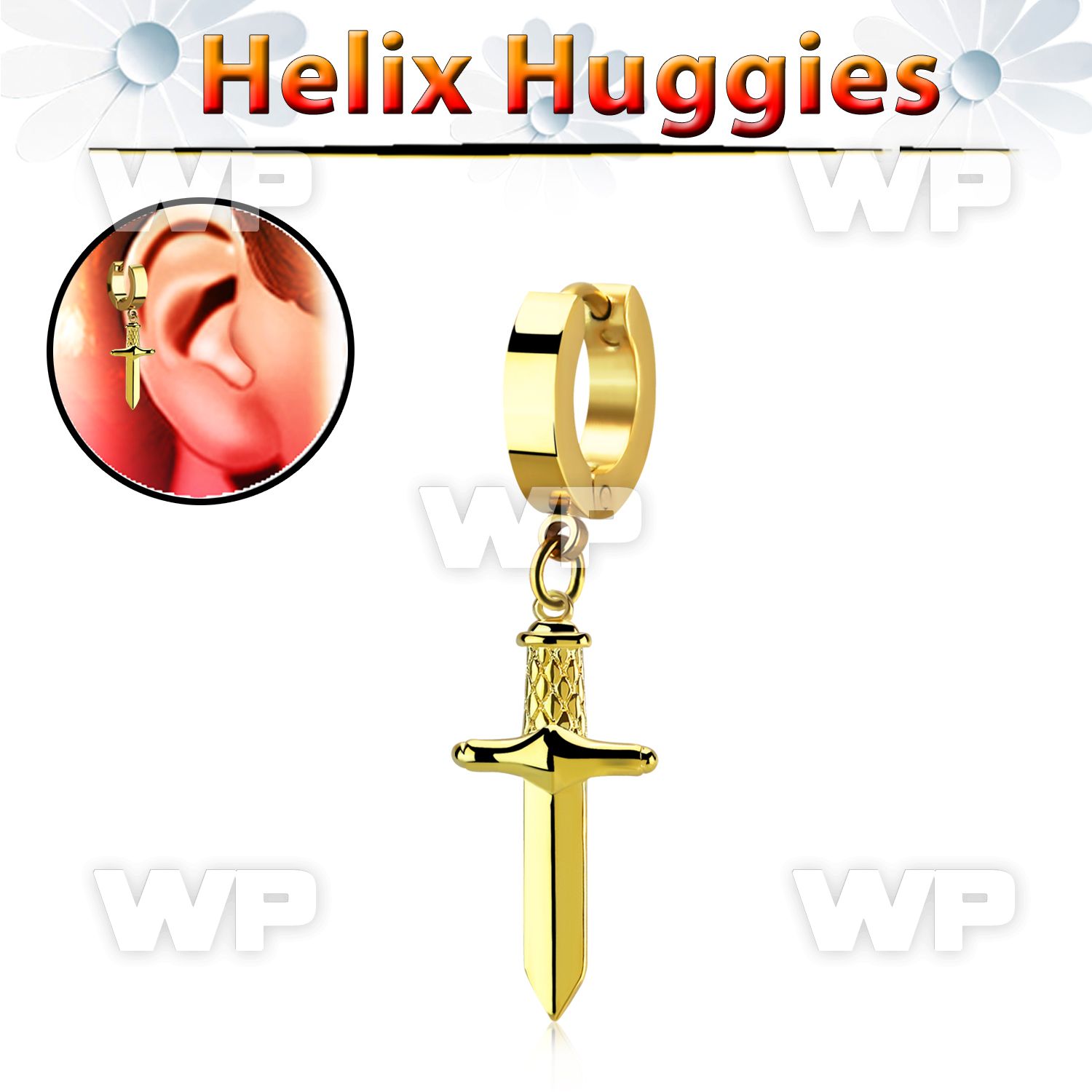 ehg768 anodized surgical steel ring piercing