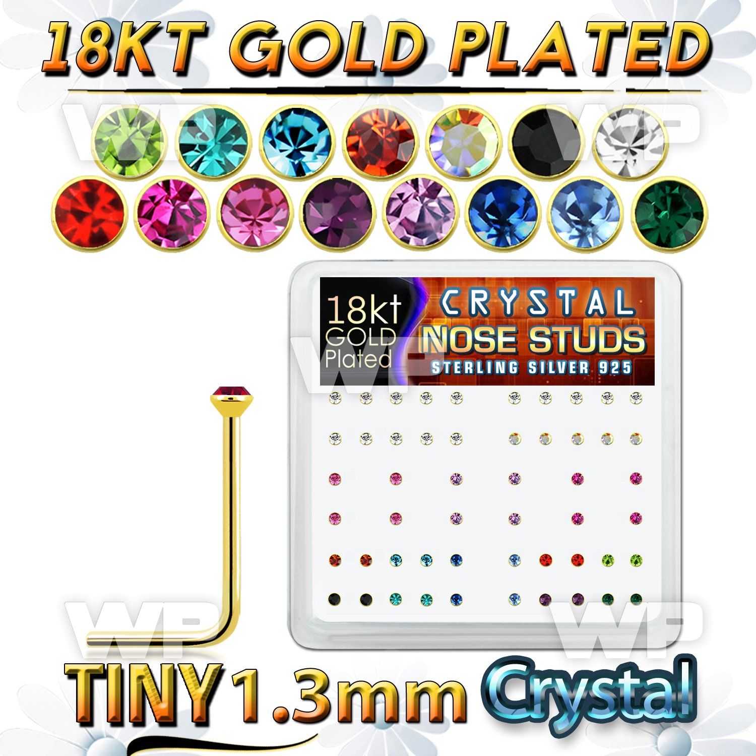 et3yfj box w silver 925 l shaped nose studs 18k gold plated nose piercing