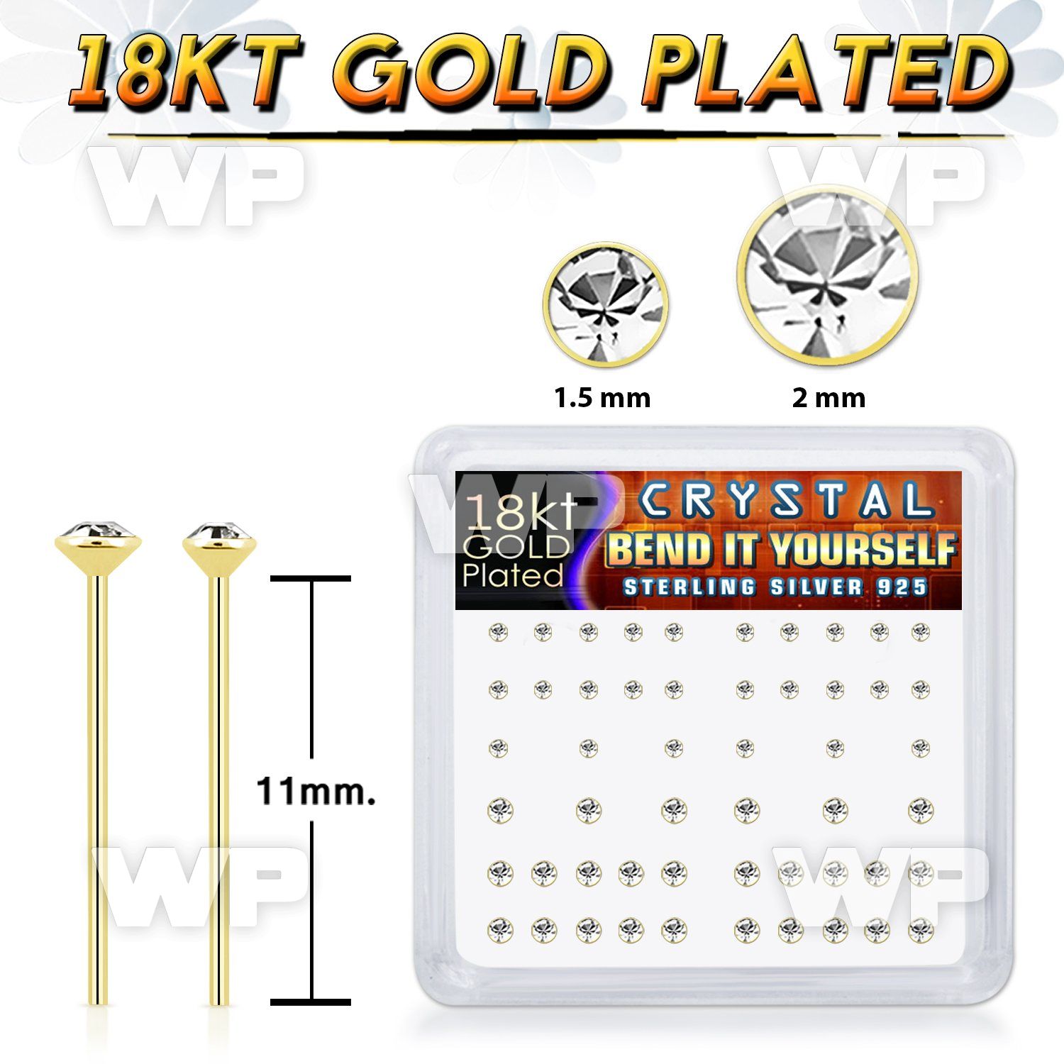 et4fnj6t 18kt gold finish silver nose studs 22g 52