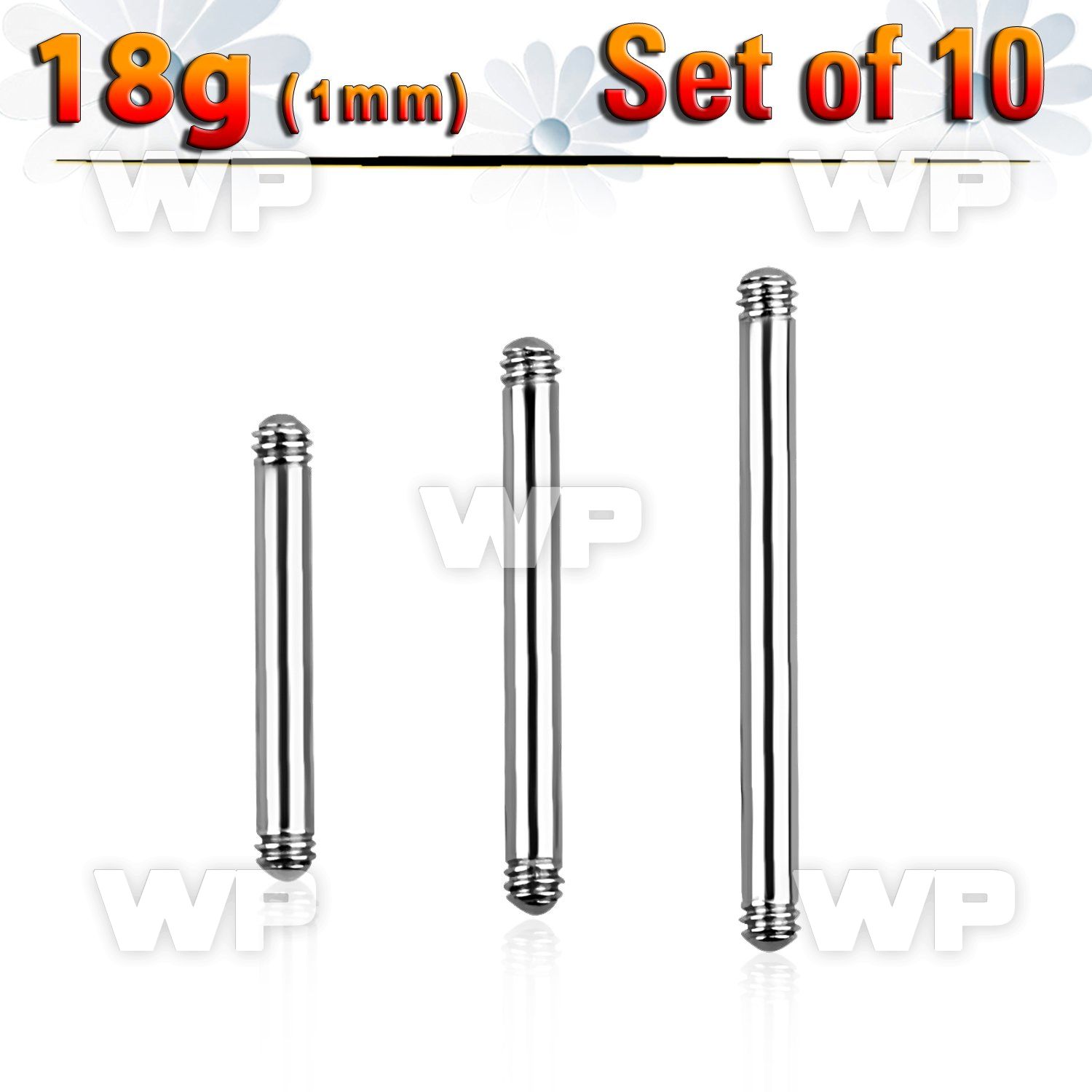 f44eti pack surgical steel bar posts 1 0mm threading 
