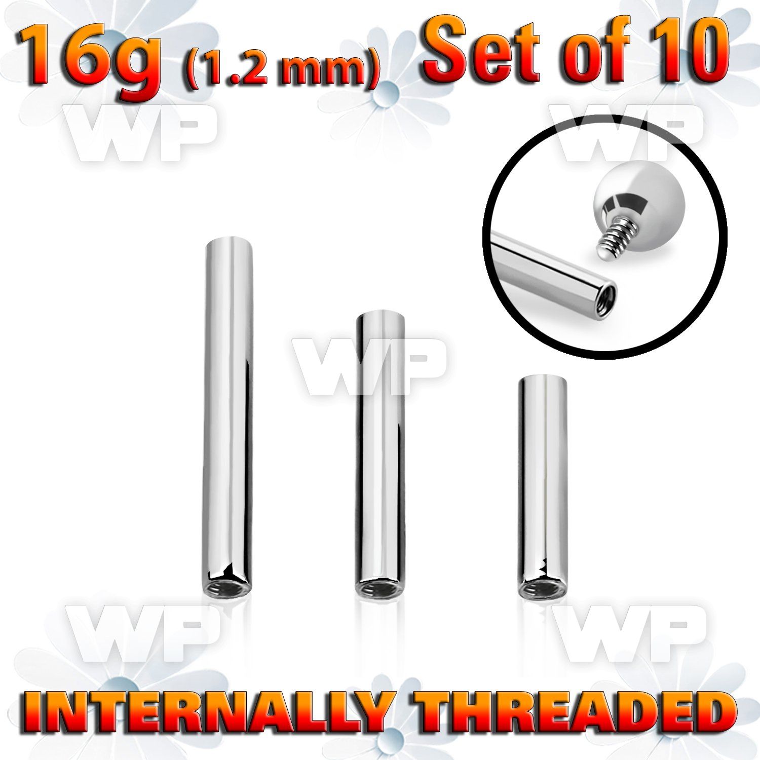 f44eyi8u pack surgical steel barbell posts internal threading 1 2 