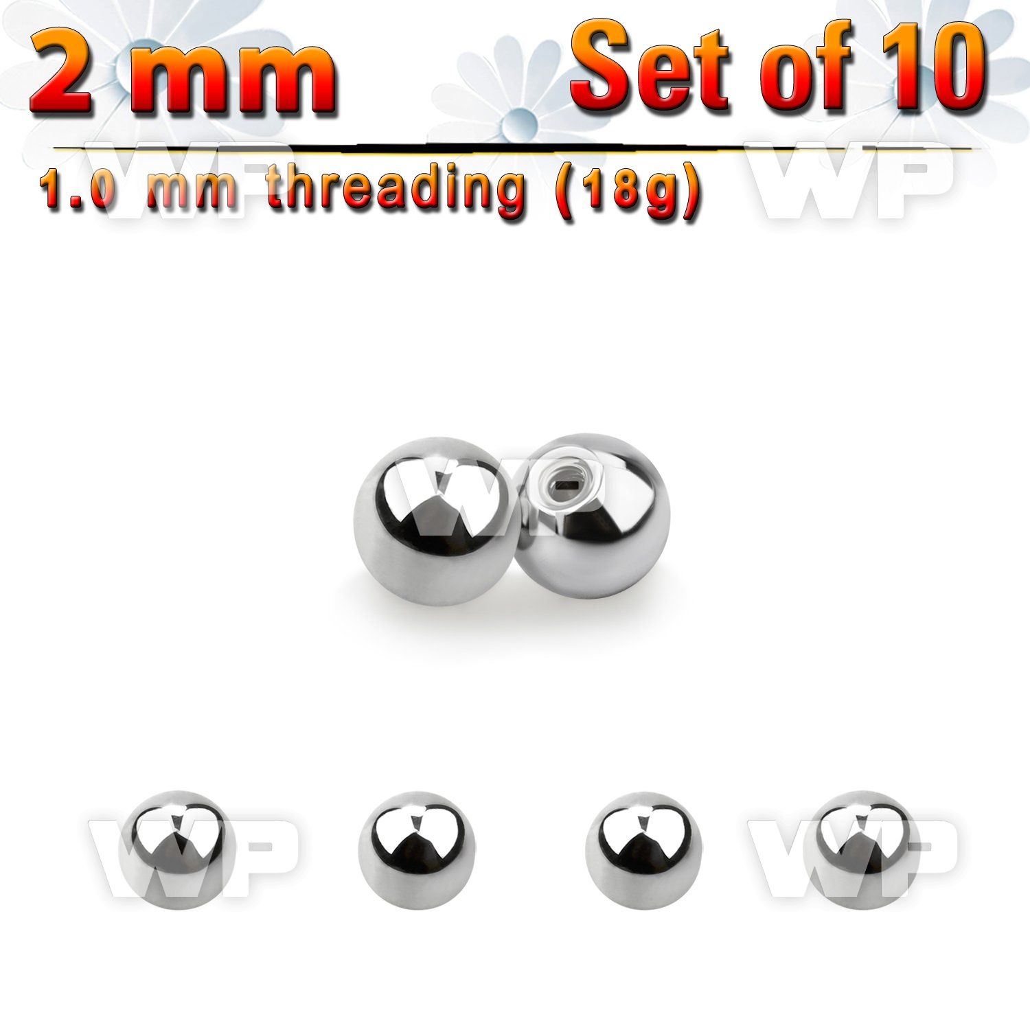 f47bk pack 2mm surgical steel balls 1 2mm threading 