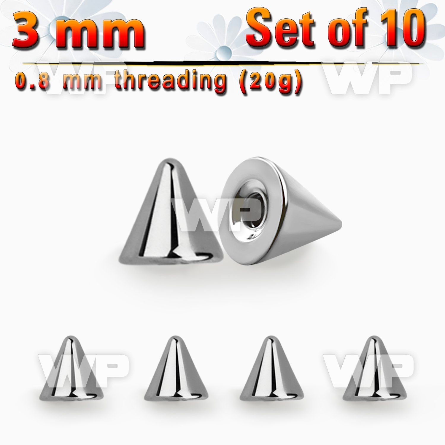 f6uzf3 pack 3mm surgical steel ball s0 8mm threading 