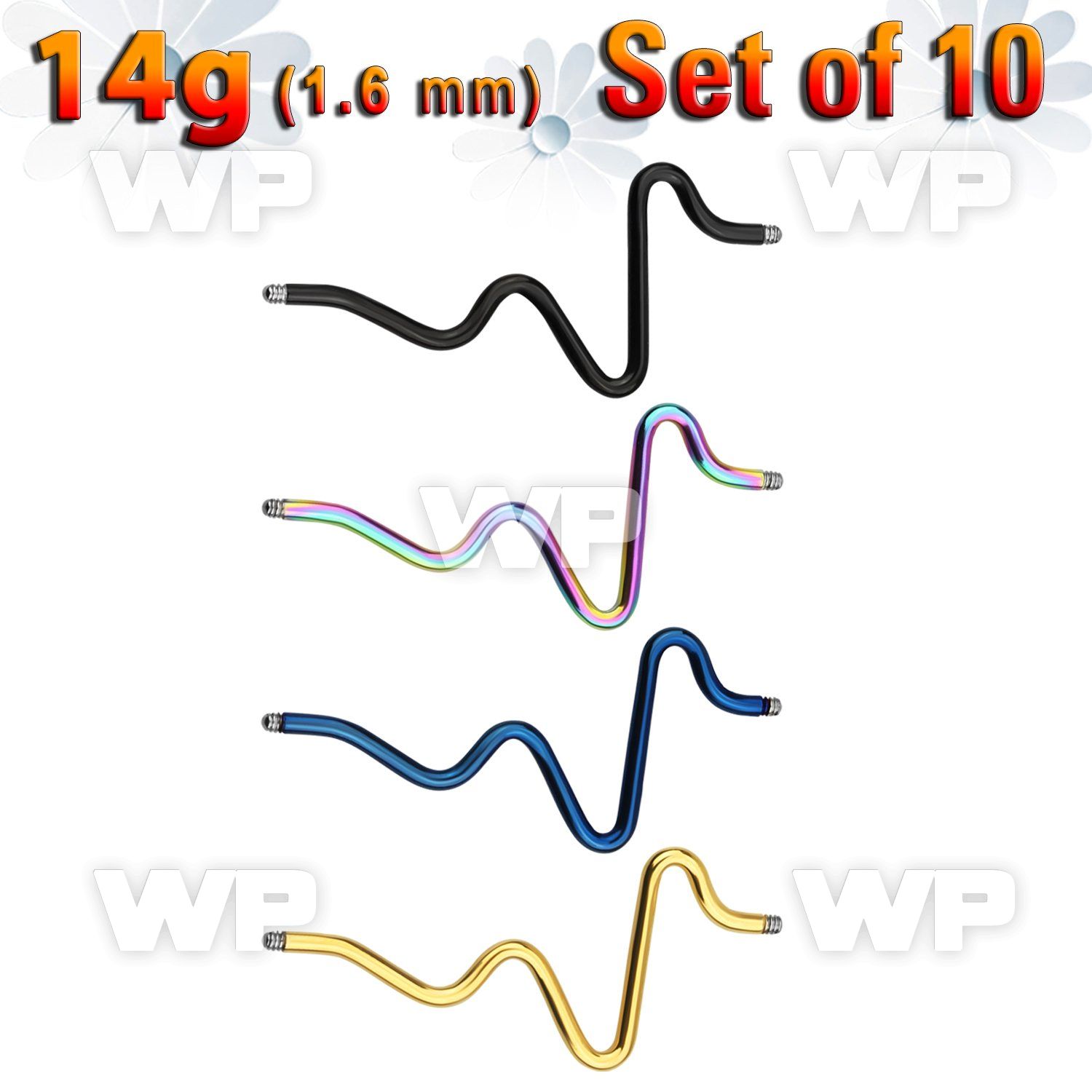 f8urwe0i pack ion plated 316l steel industrial heart beat barbell belly piercing