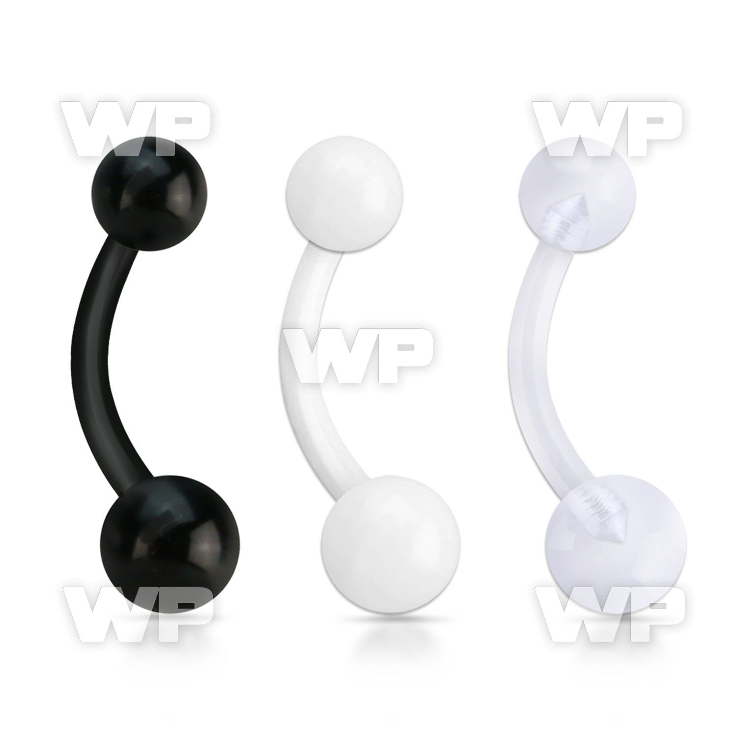 fbnuvs bioflex belly banana, 14g (1.6mm) with 5 6mm ball