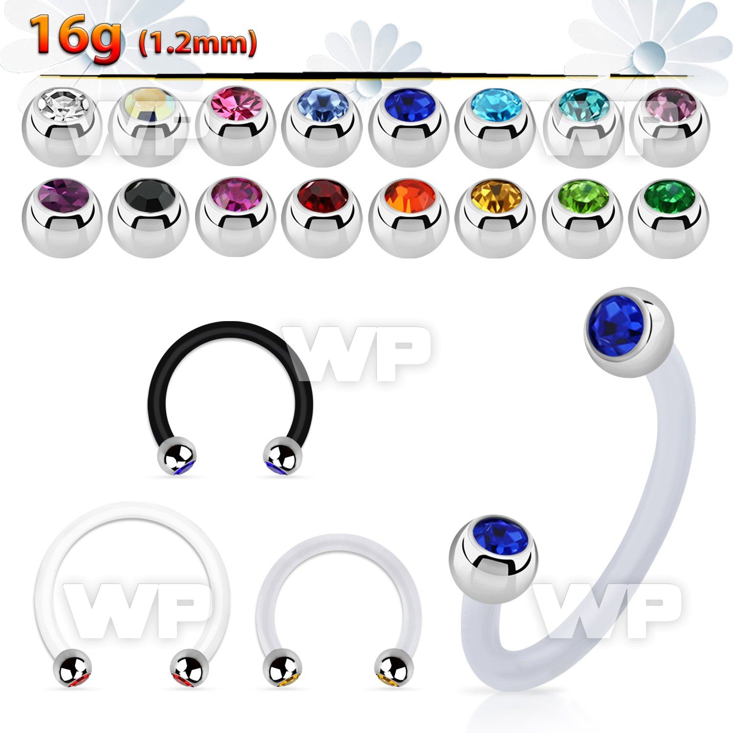 fcbejb25 bioflex circular barbell w 2.5mm bezel set jewel balls