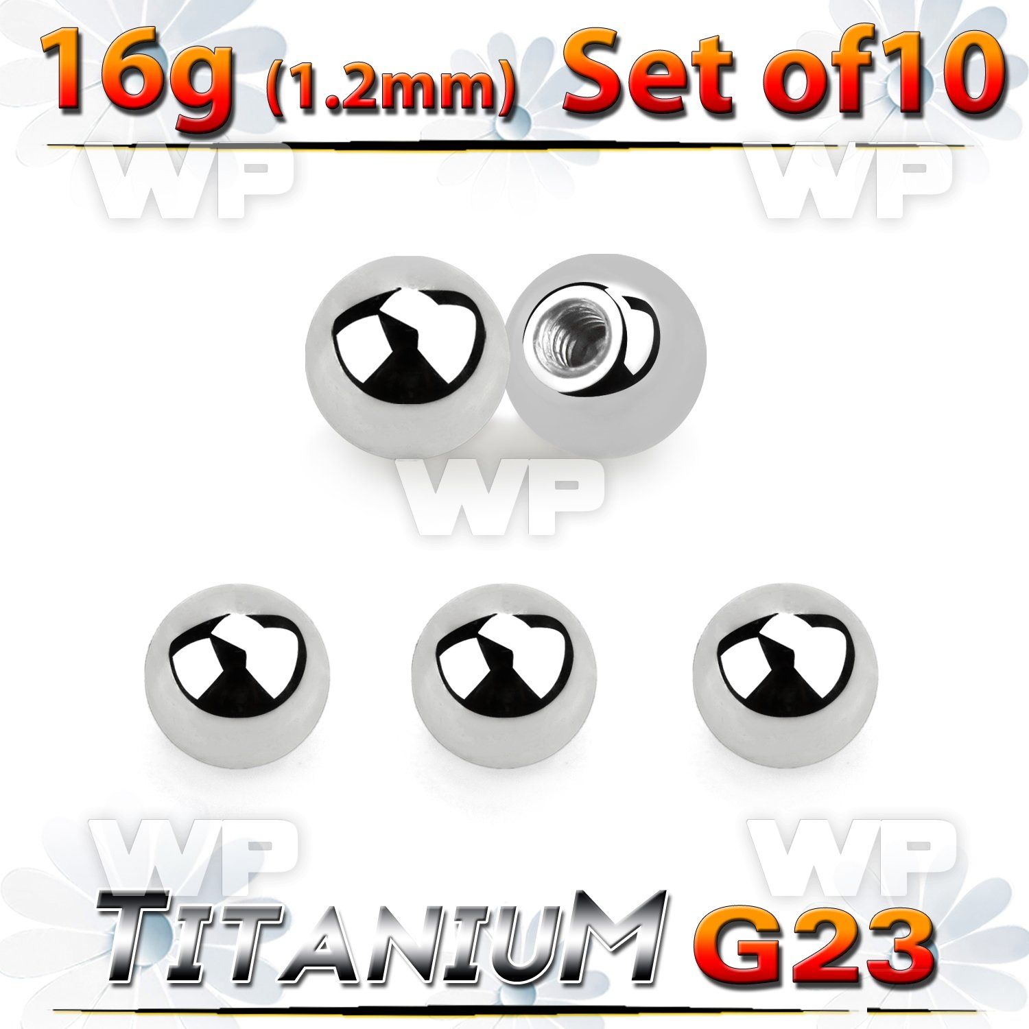 fh47b03 pack 4mm g23 titanium ballsthreading 1 2mm belly piercing