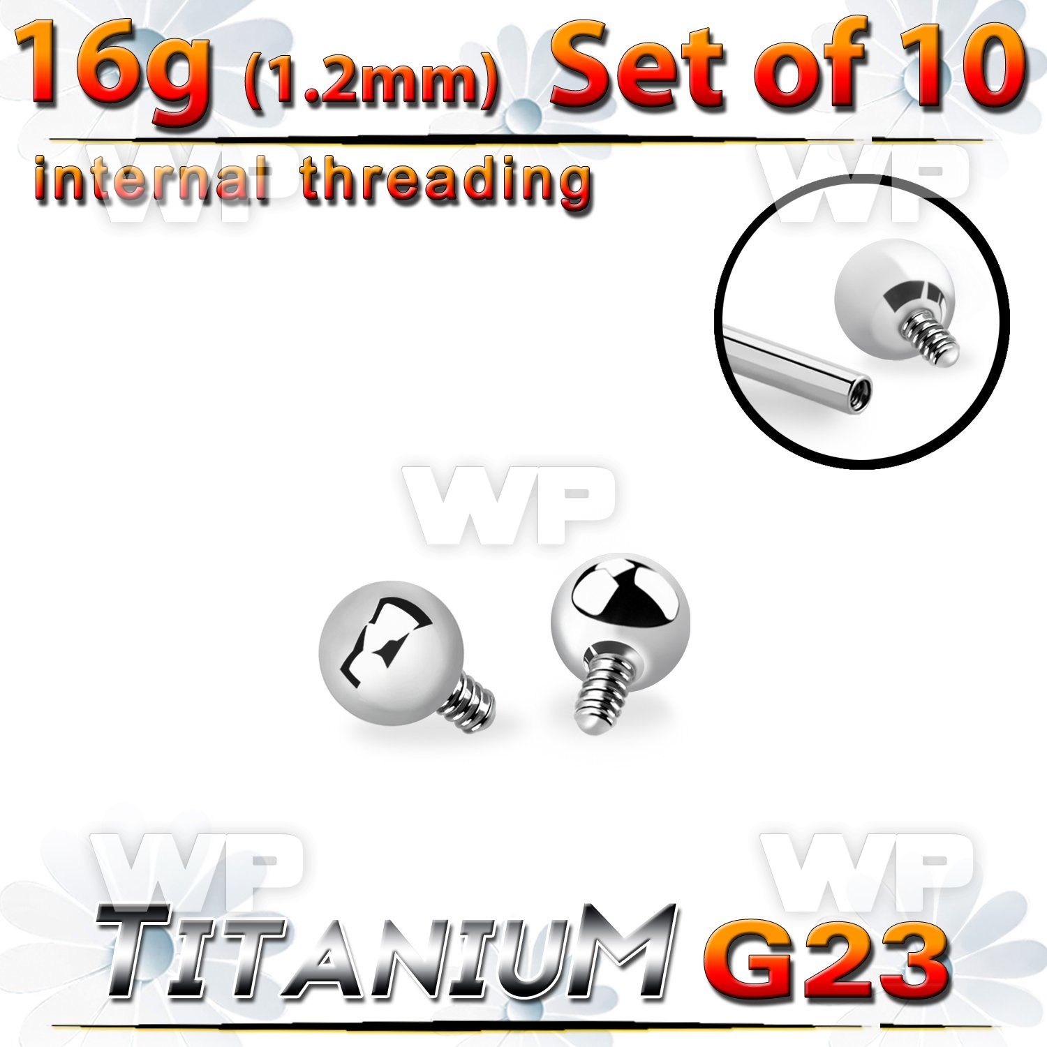 fh47bk8 implant grade titanium 2mm balls 09 threading 10pcs