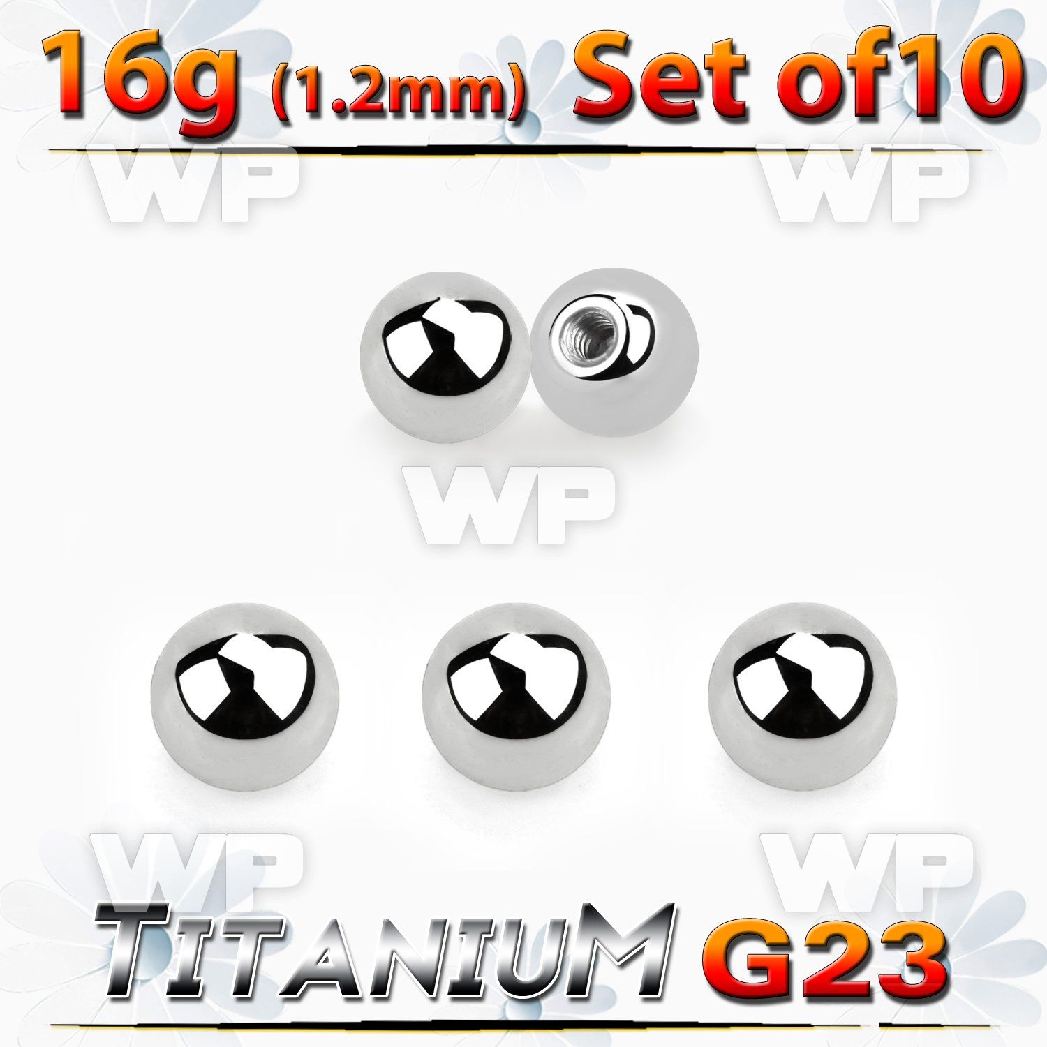 fh47bz pack 3mm g23 titanium ballsthreading 1 2mm belly piercing