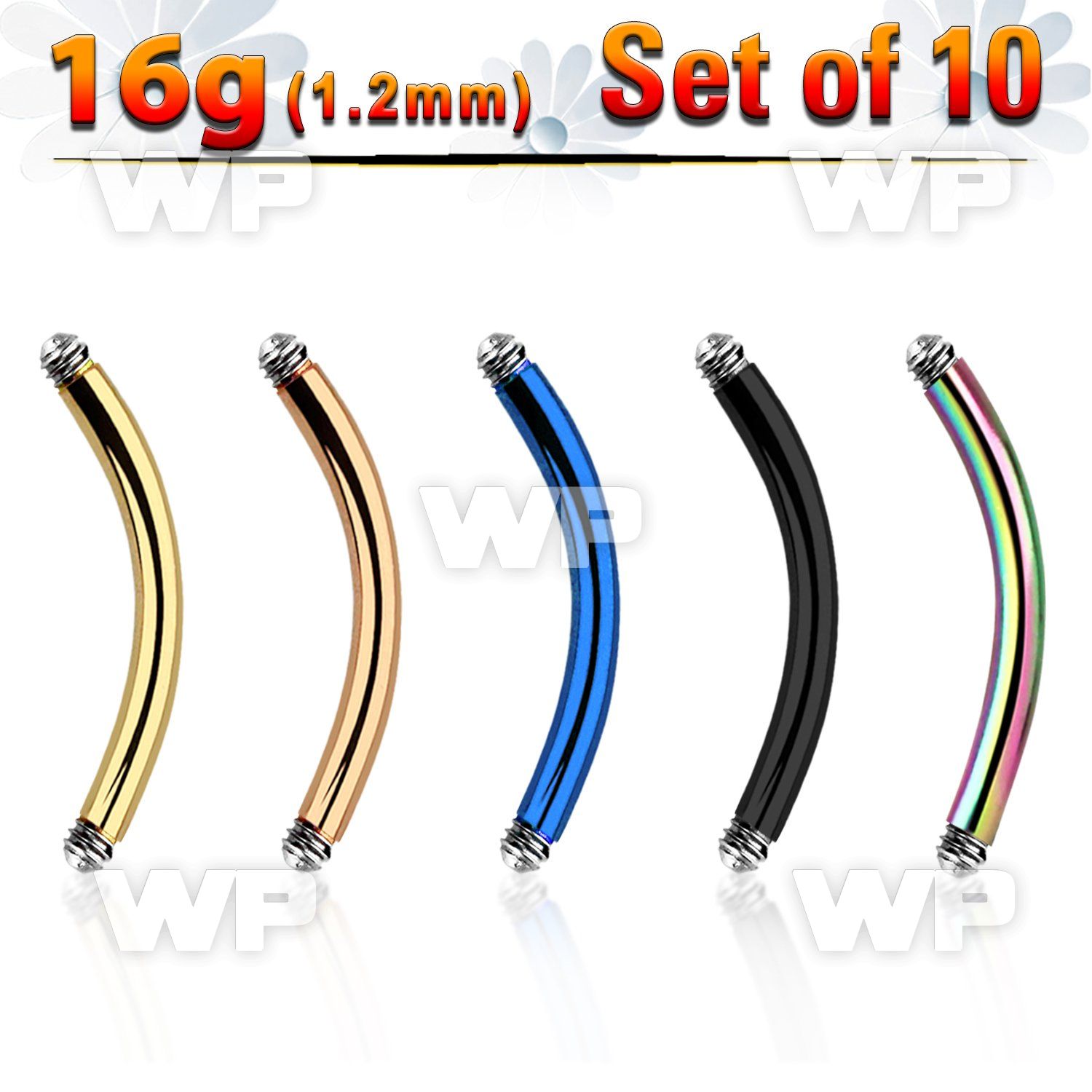 fr4ueyi pack ion plated 316l steel micro banana postthreading 1 2 belly piercing