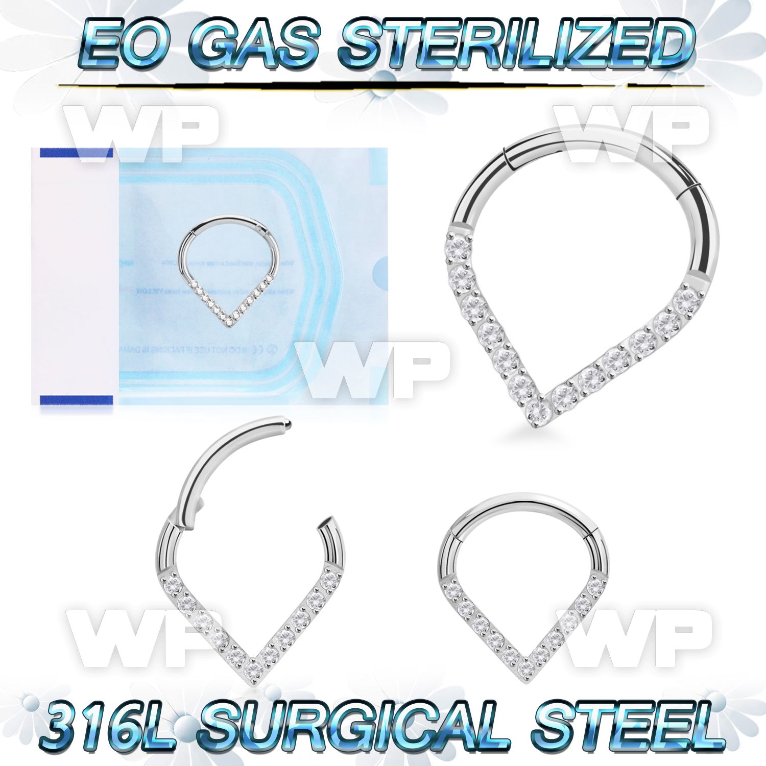 g3i3xes presterilized steel hinged segment clicker cz pear