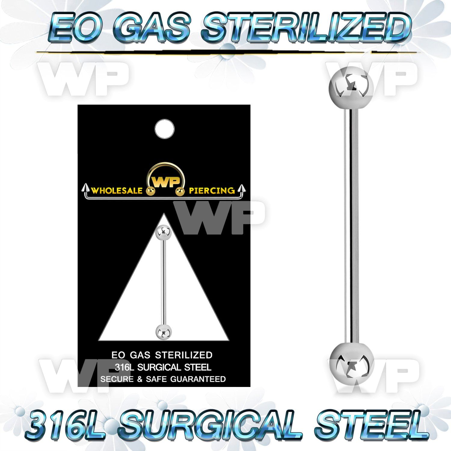 g448u1 sterilized implant grade steel industrial barbell