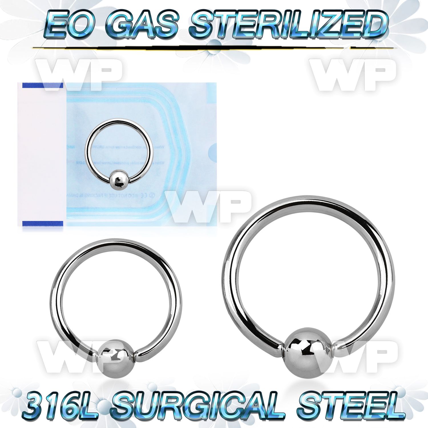 g46aet 316l steel captive bead ring 1mm 3mm ball ear lobe piercing