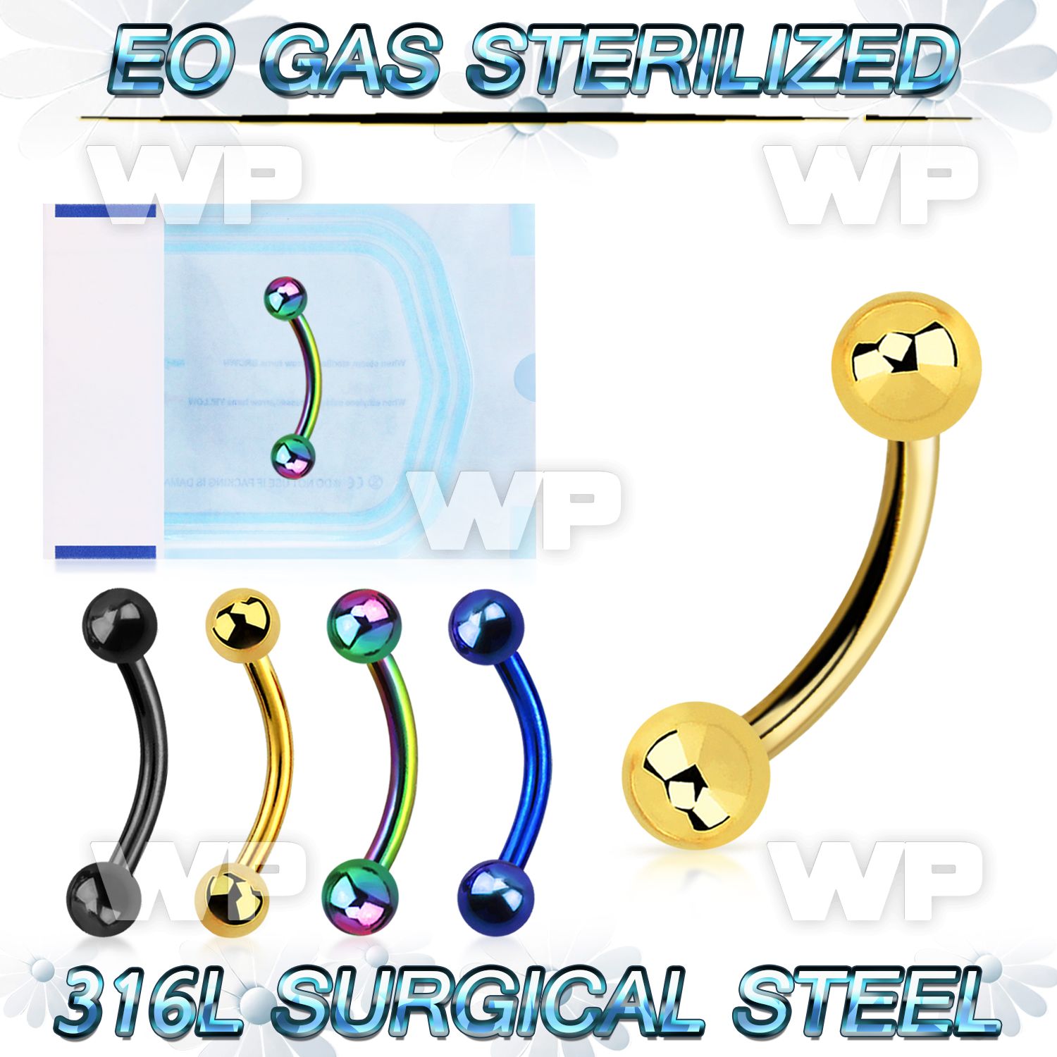 g4uwr4 presterilized pvd plated steel bananabell two balls