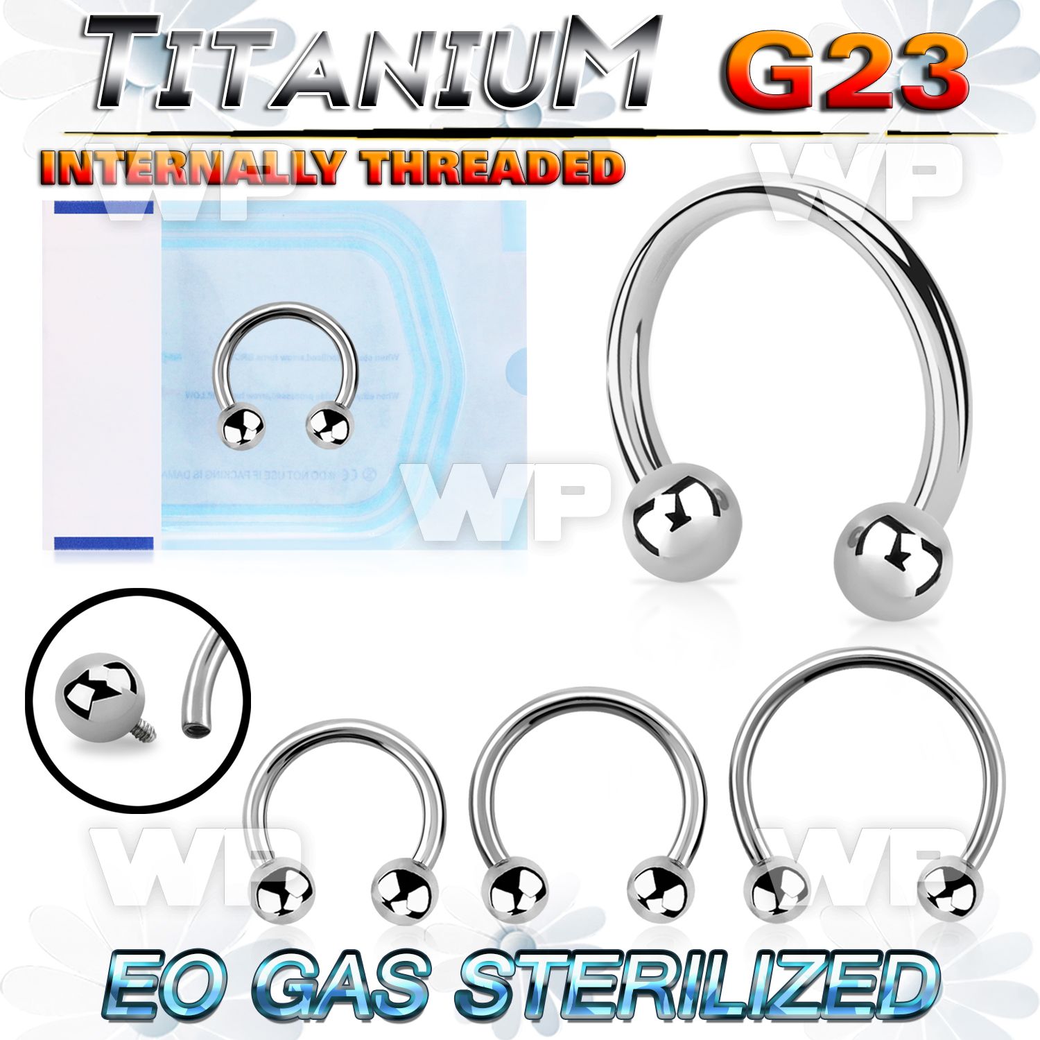 gh64w48u presterilized titanium circular bar balls internal