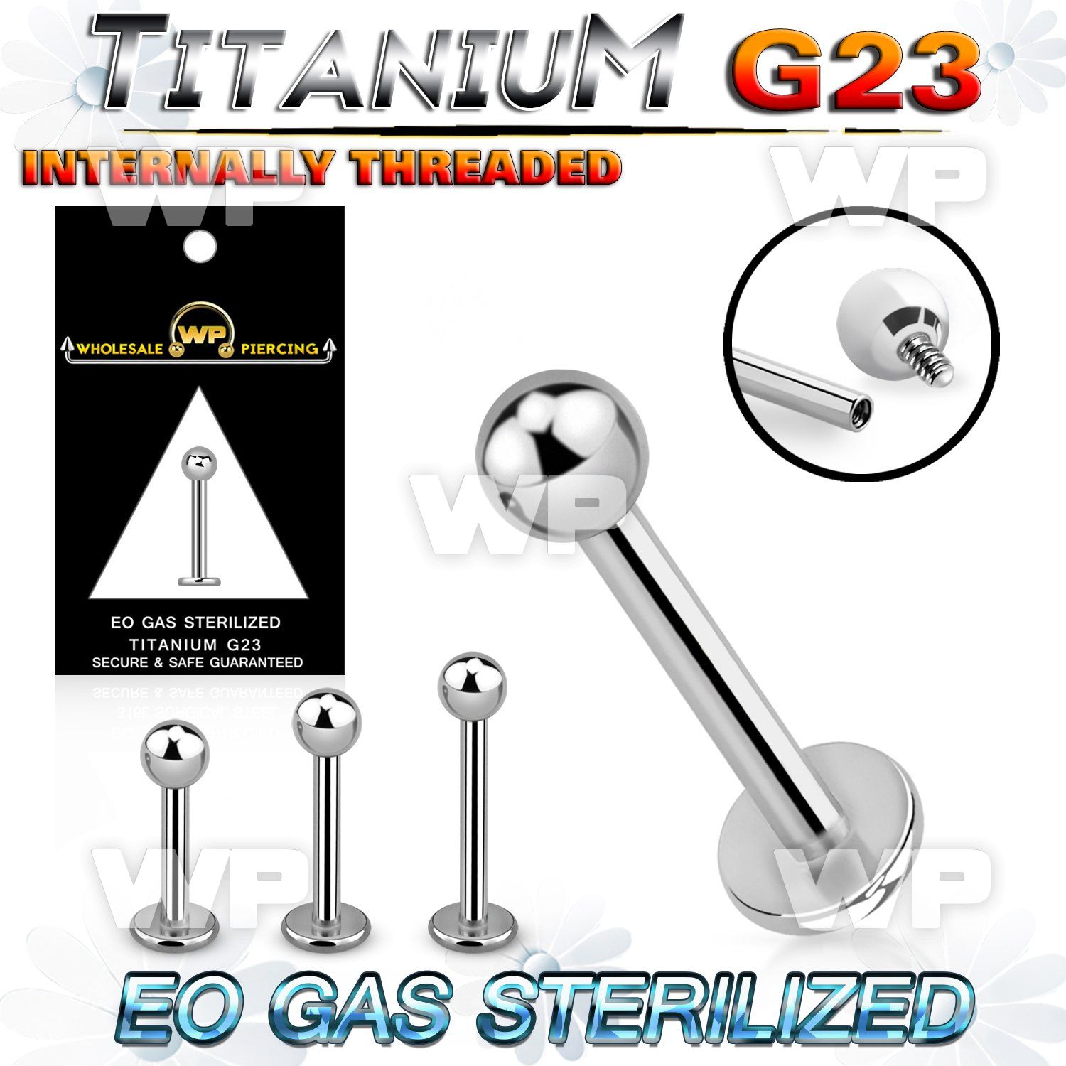 ghb44z8u presterilized titanium labretstud 16g ball internal