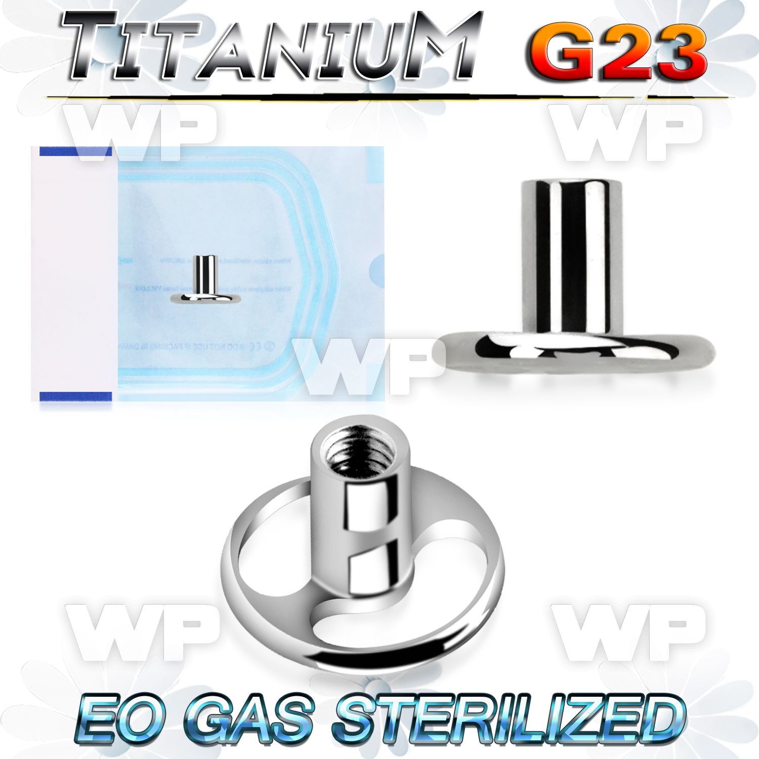 gr37y presterilized titanium dermal basepart 2holes internal