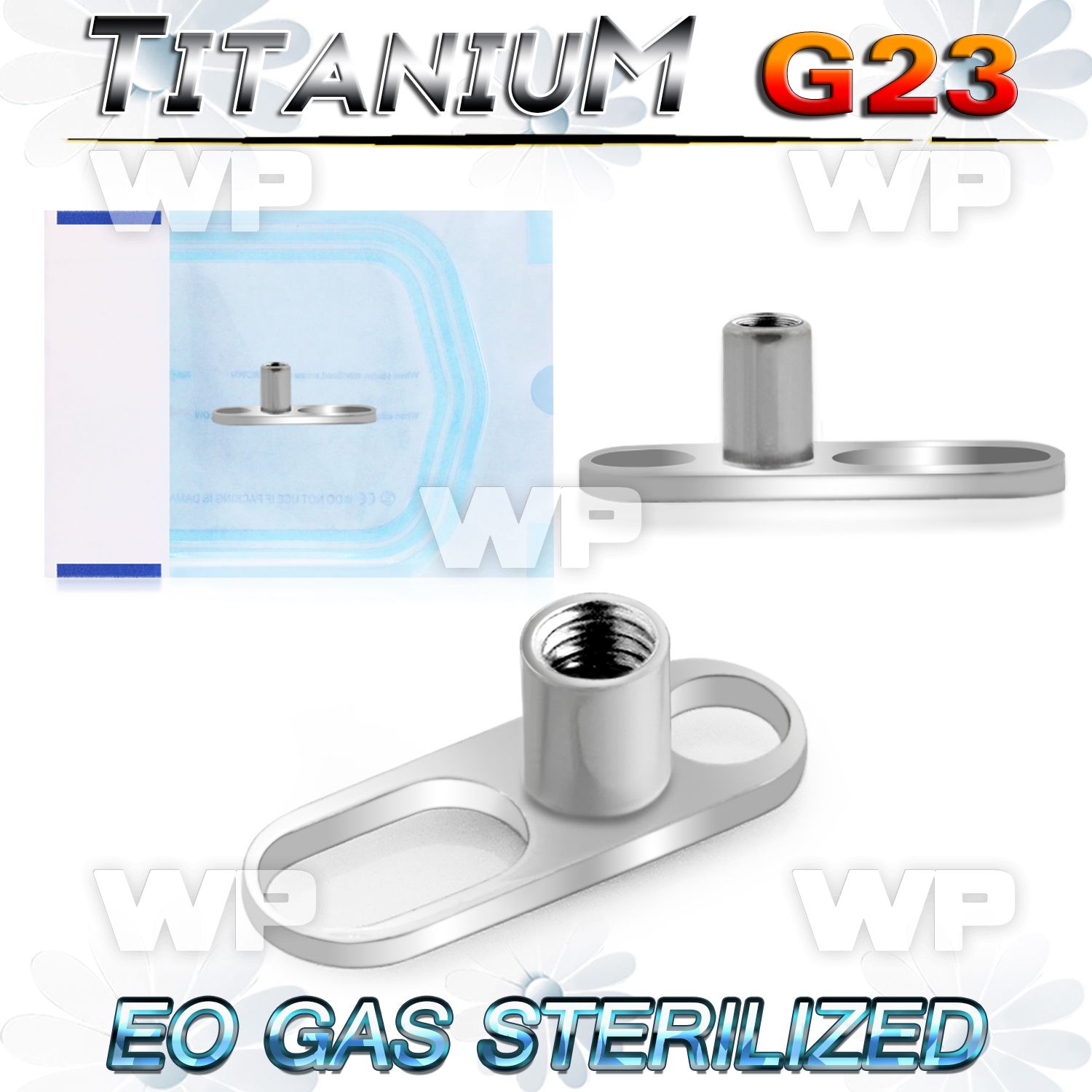 gr37z presterilized titanium dermal basepart 2holes internal