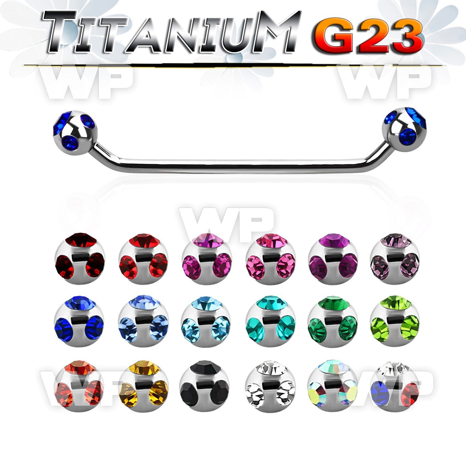 h3h467 g23 titanium surface barbell 1 6mm 45 degree angle 5mm surface piercing