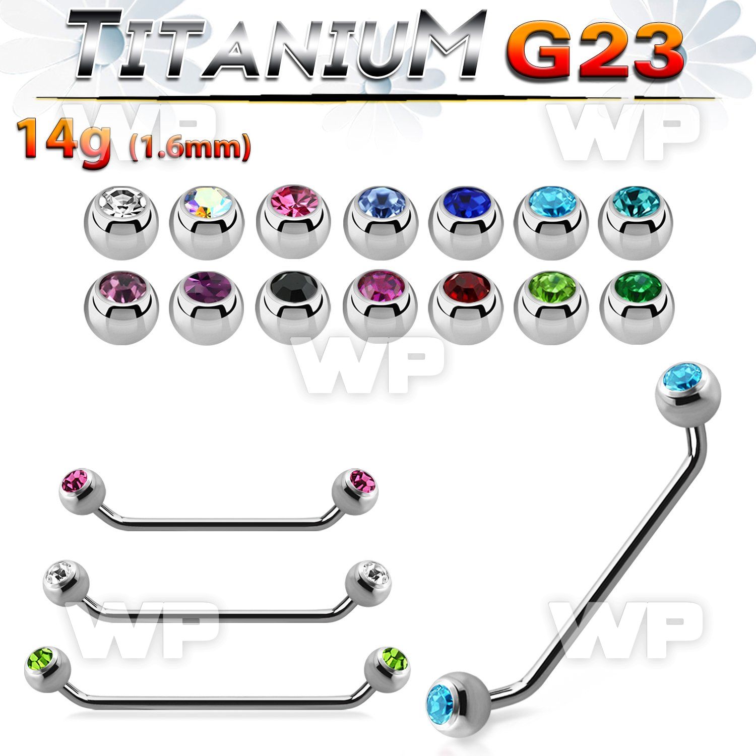 h3h4c4s g23 titanium surface barbell 1 6mm 45 degree angle 5mm surface piercing