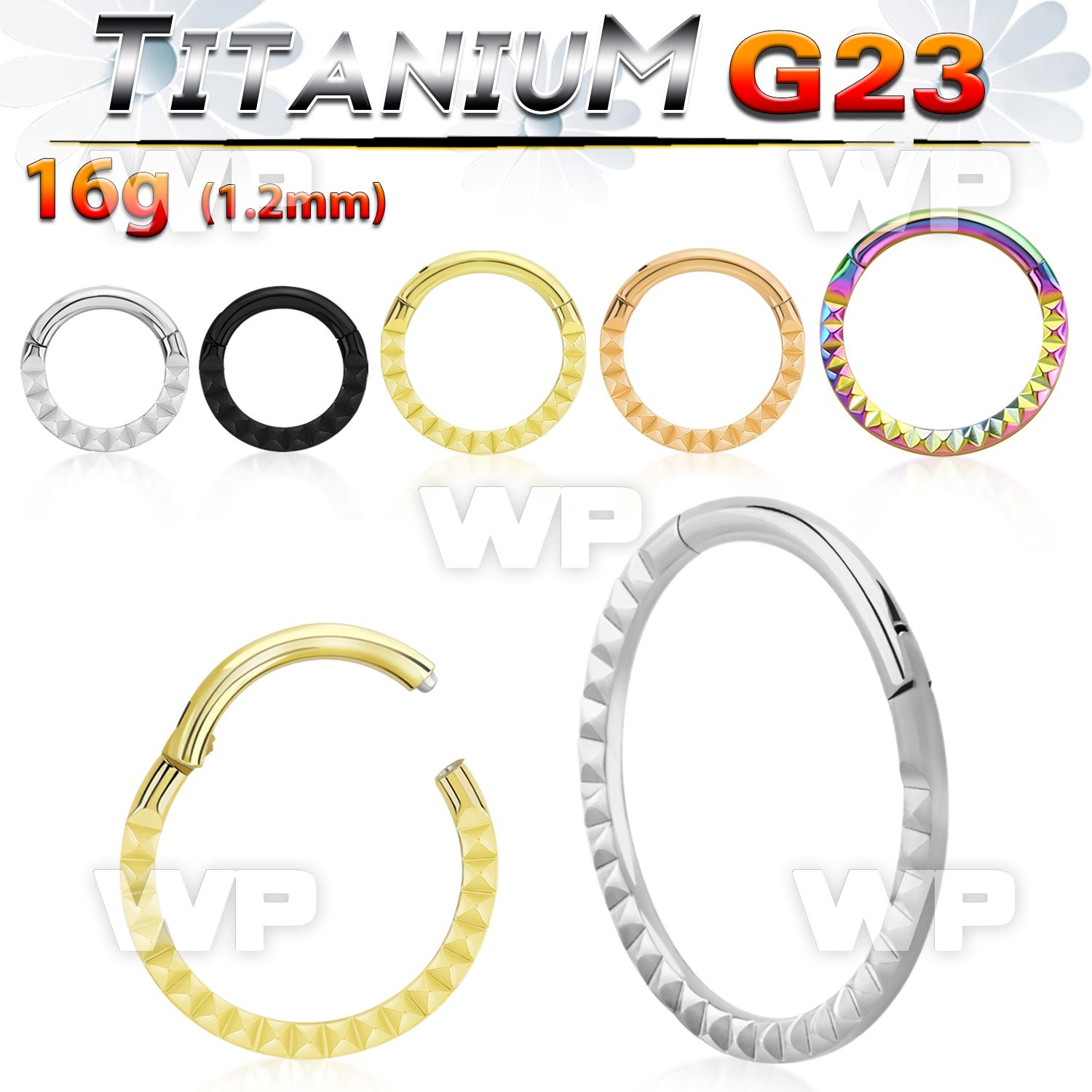 h3i3x0e titanium hinged segment clicker 16g pyramids side