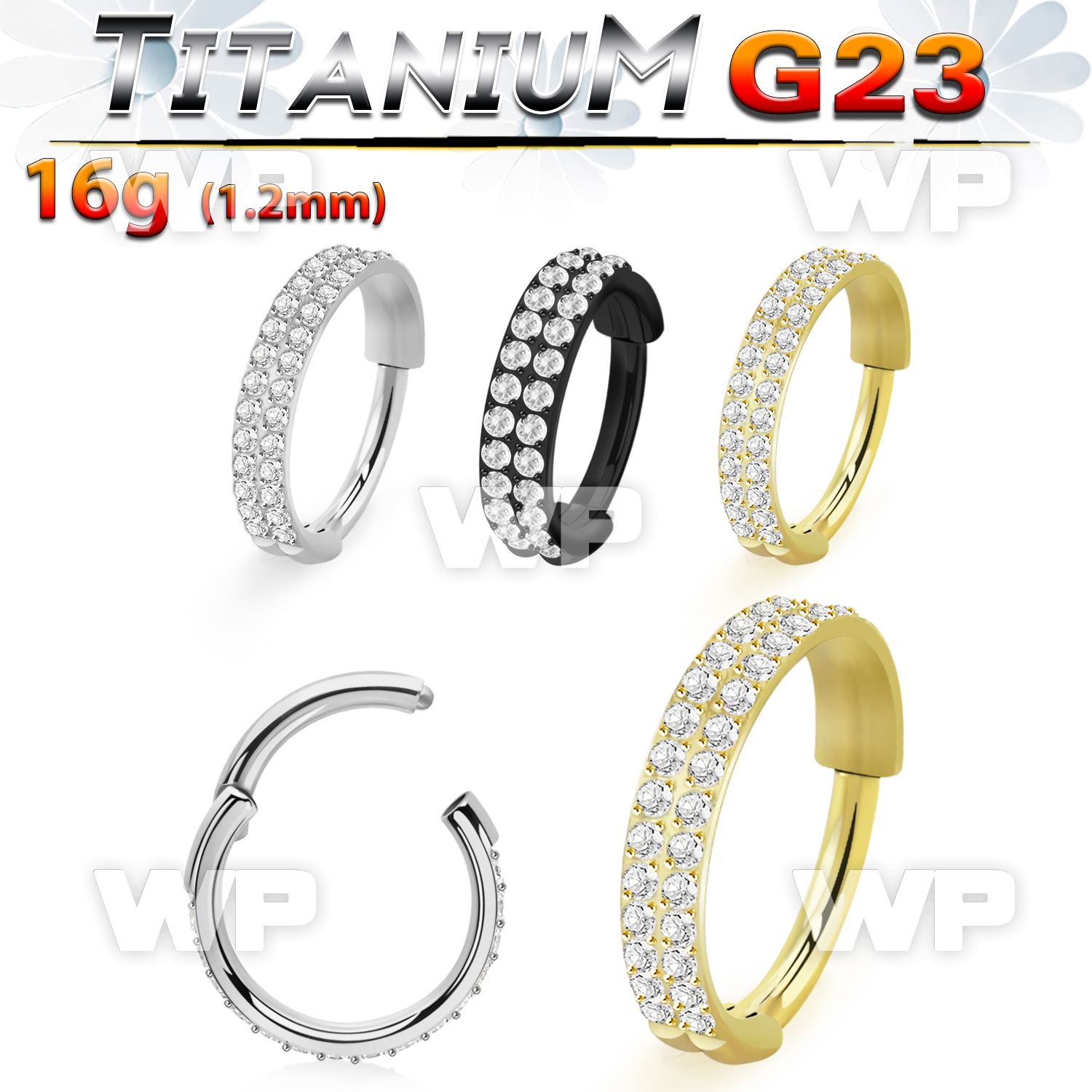 h3i3xkk titanium hinged segment clicker double line outward