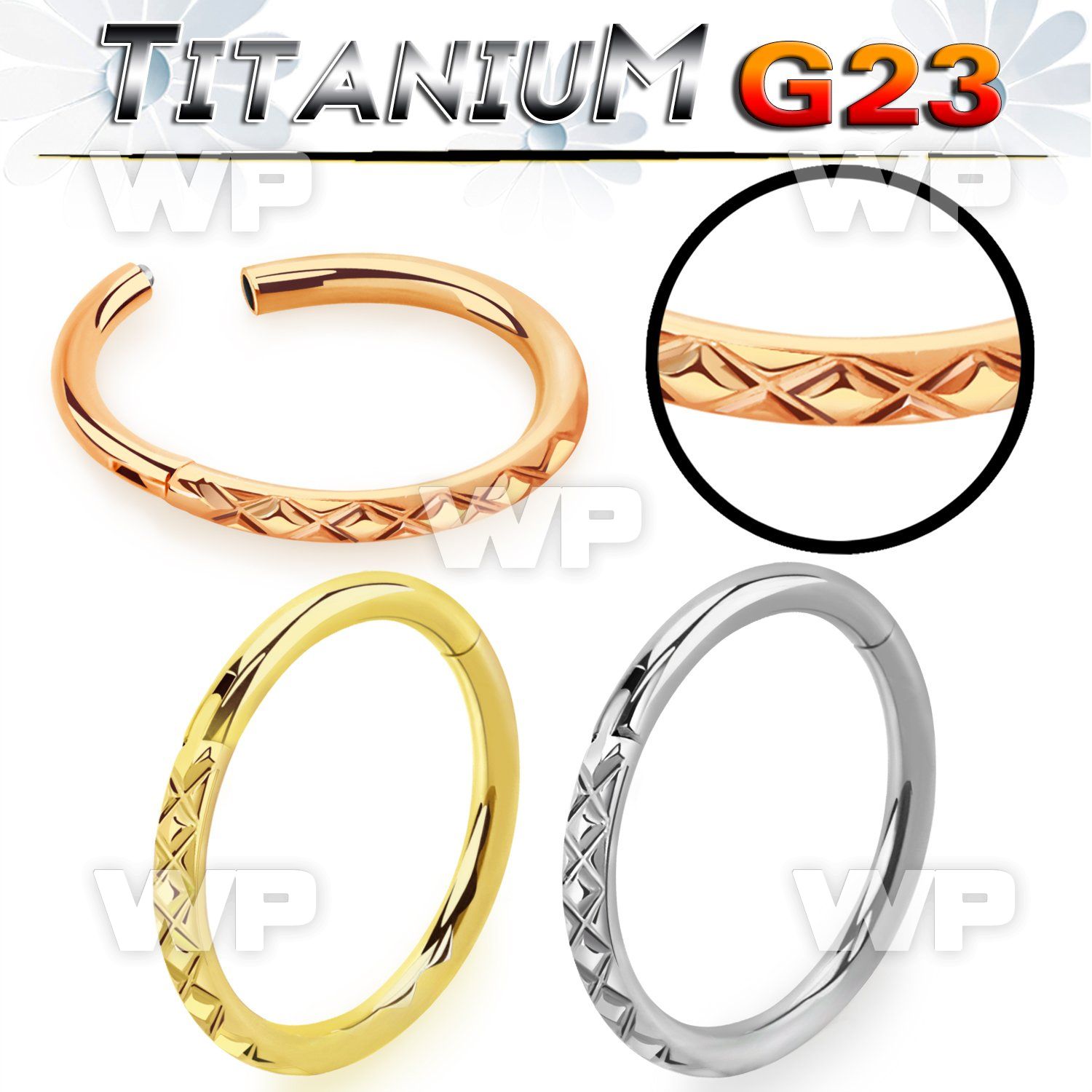 h3ir3xkz pvd finish titanium segment clicker pattern