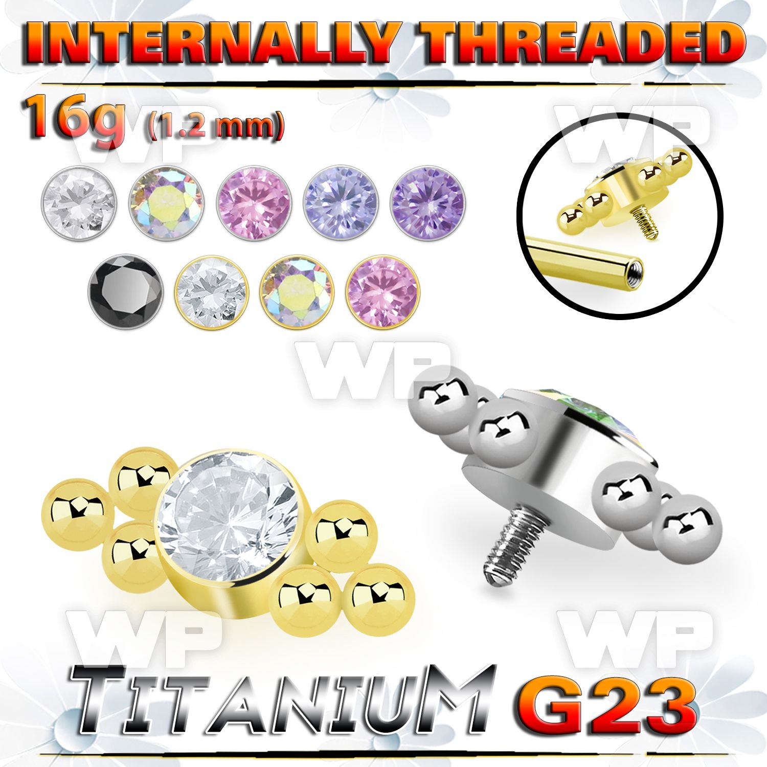 h3xgke8u titanium top six balls cluster bezel cz