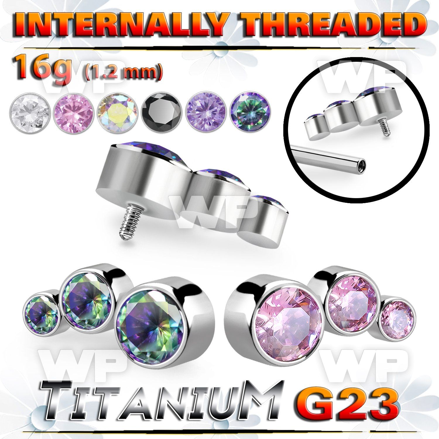 h3xgkp8u titanium descending curved top bezel cz