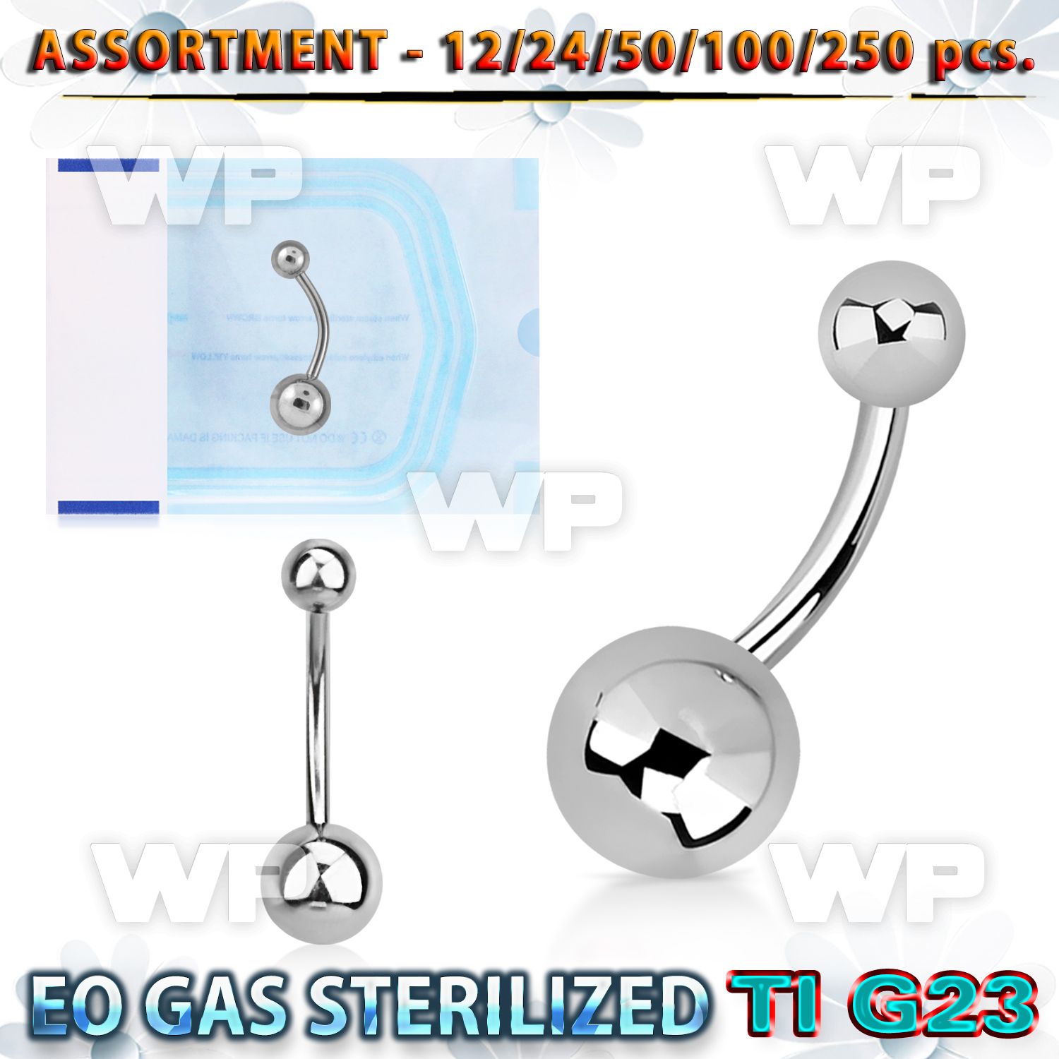 h4b20lk g23 titanium belly ring 5mm 8mm plain titanium ball len belly piercing