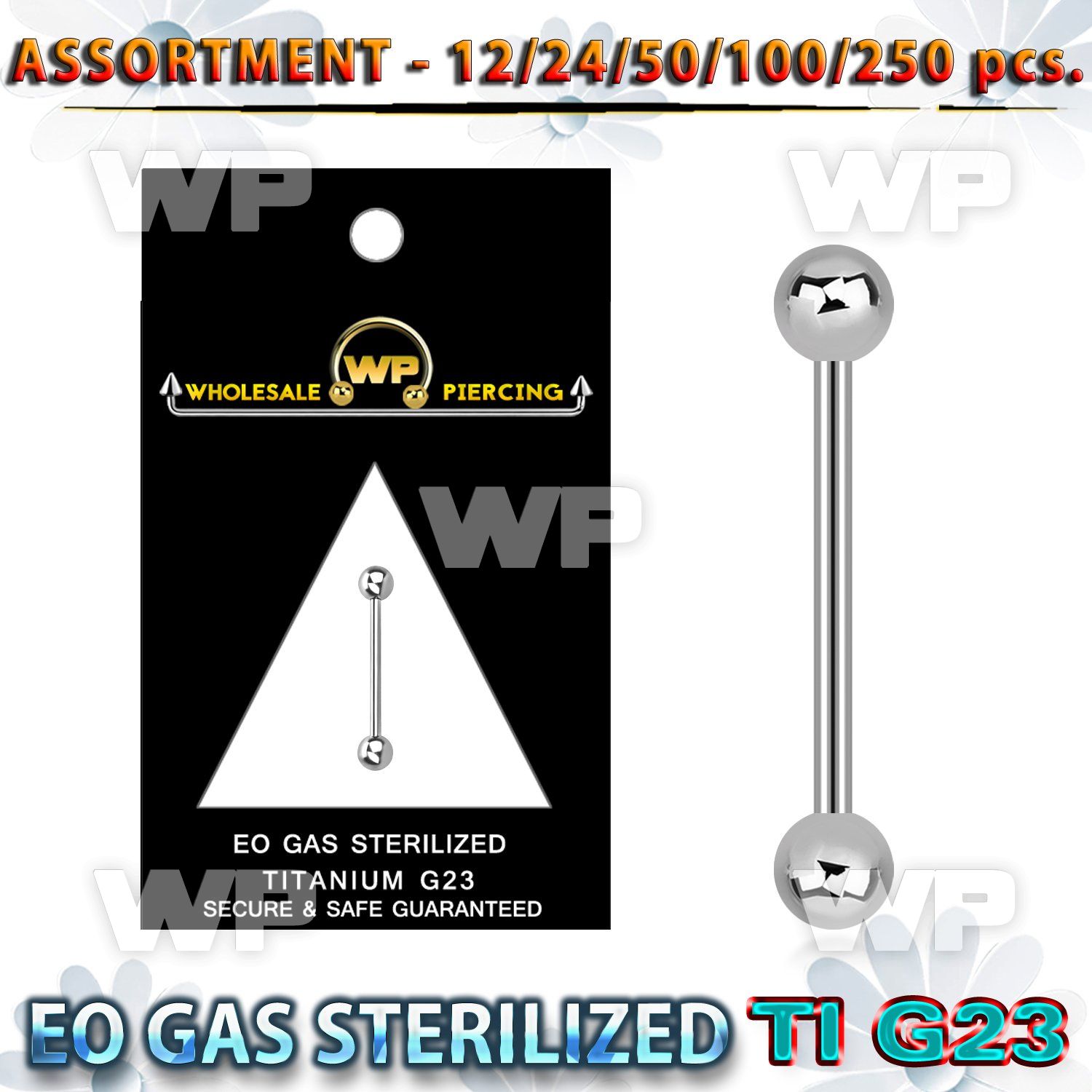 h4b20ly g23 titanium tongue bars 1 6mm 5mm ball tongue piercing