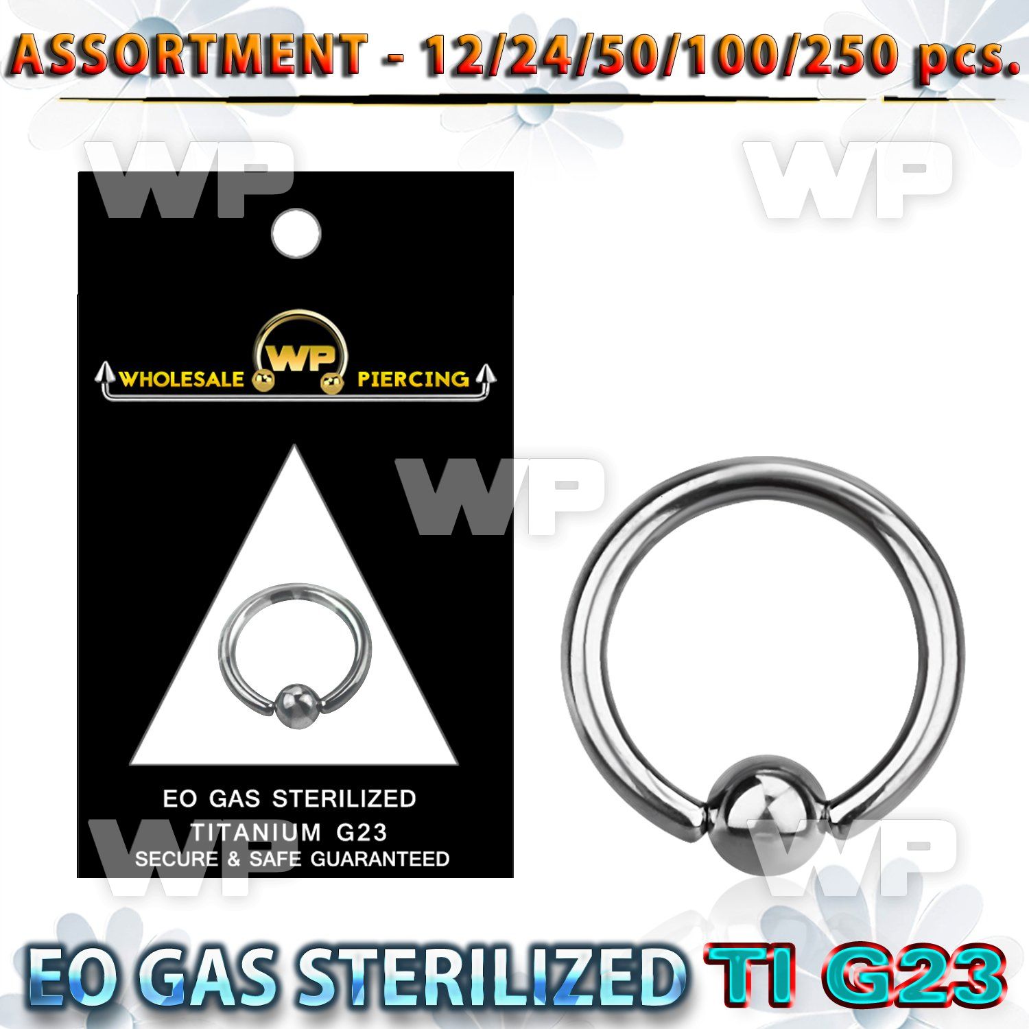 h4b20t9 g23 titanium captive bead ring 1 6mm 4mm ball diameter ear lobe piercing