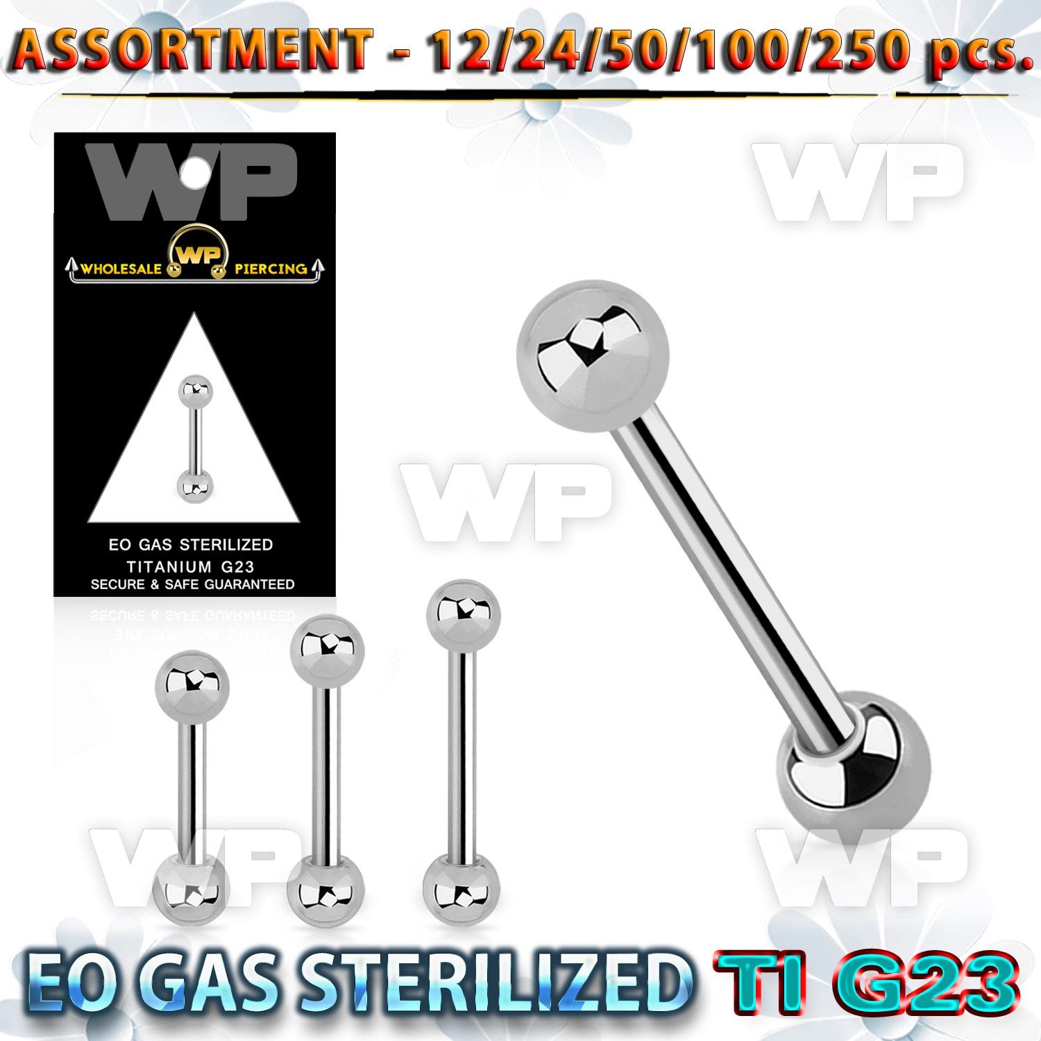 h4b20te eo gas sterilized g23 titanium eyebrow barbells 1 2mm eyebrow piercing