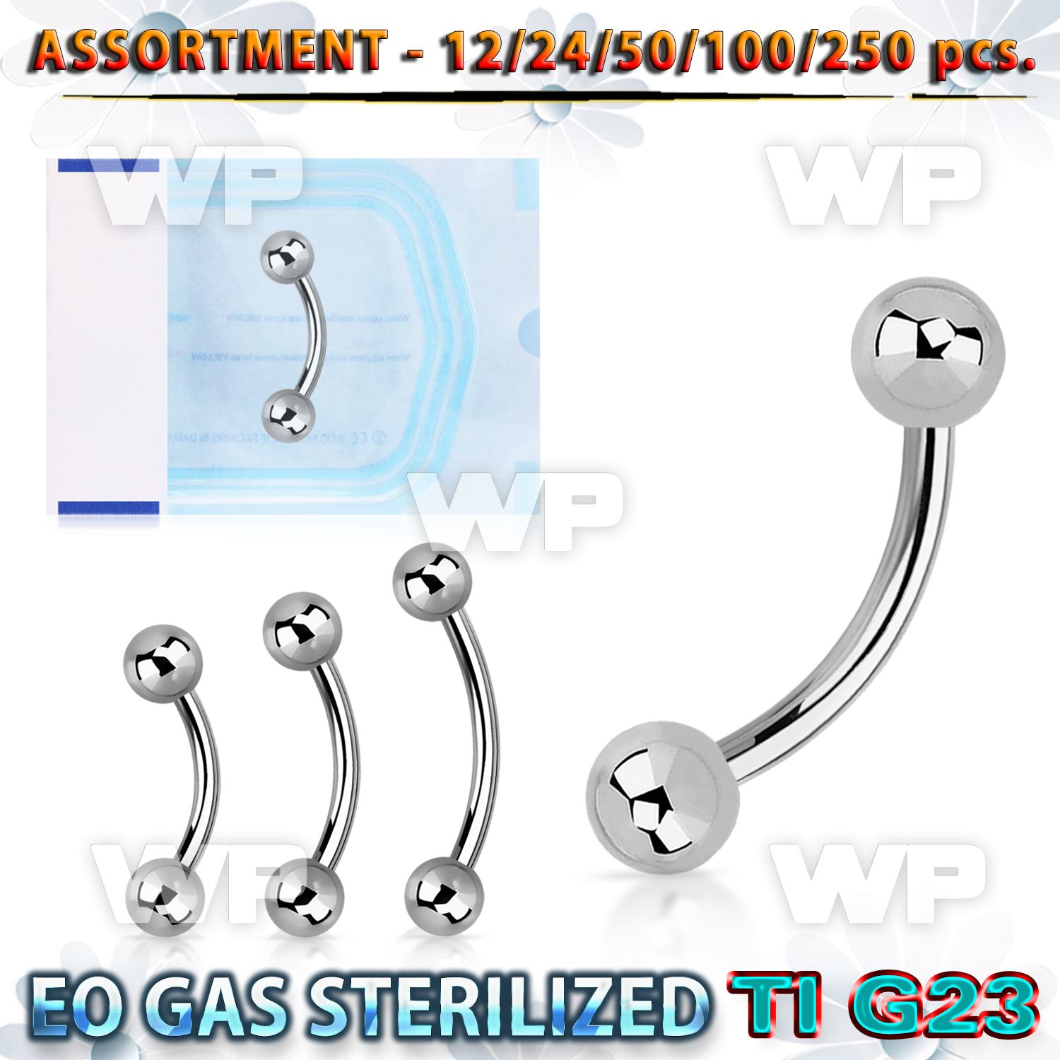 h4b20yt g23 titanium micro banana 1 2mm 3mm balls length 5 16 eyebrow piercing