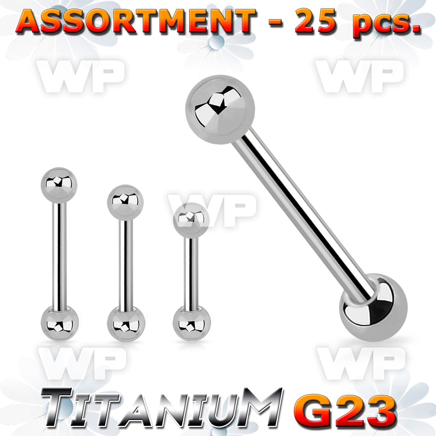h4b2epz g23 titanium tongue bars 1 6mm 5mm ball tongue piercing