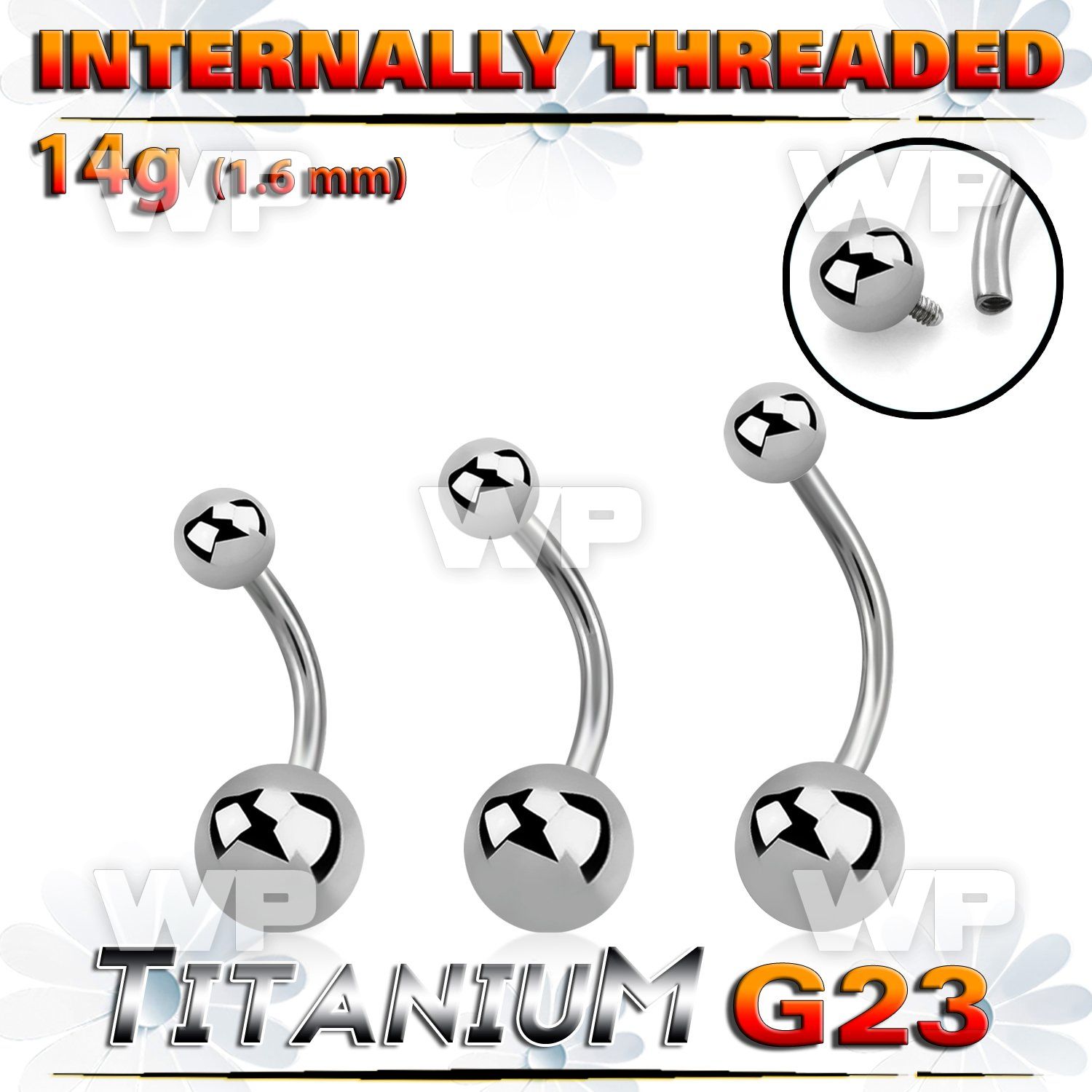 h4ui8u titanium g23 bananabell 5mm 8mm balls