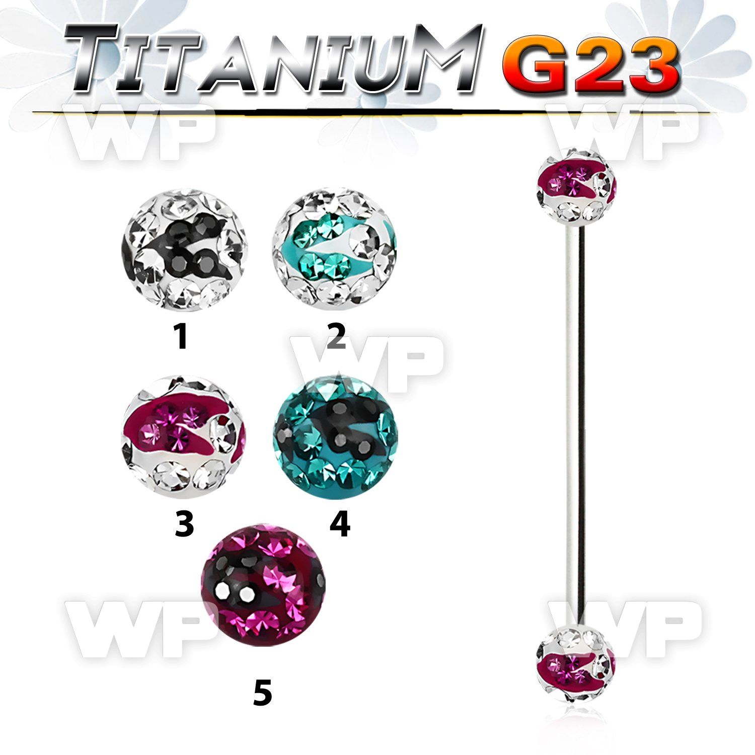 h8udas6 g23 titanium industrial barbell 1 6mm 5mm ferido glued ear piercing others