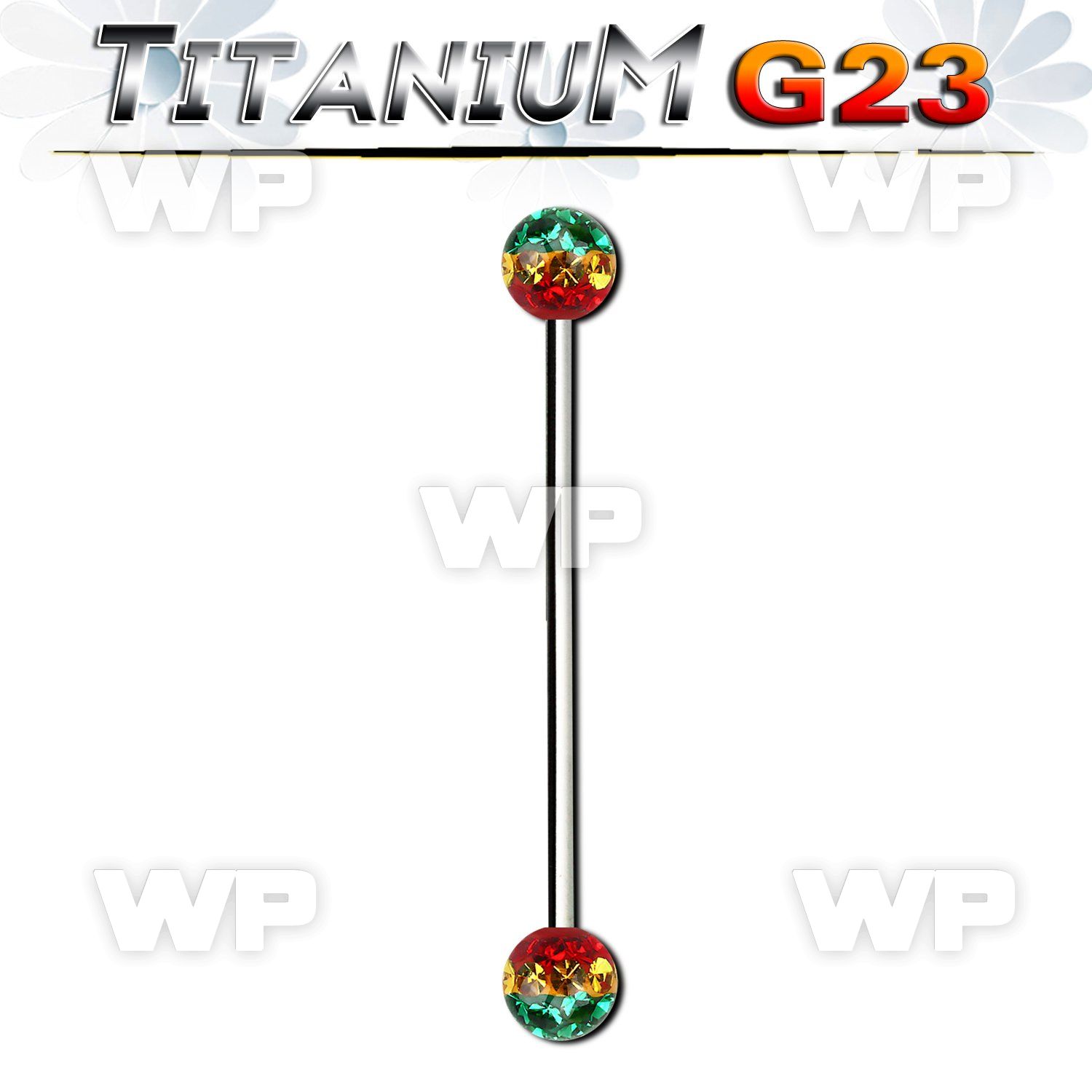 h8udasa g23 titanium industrial barbell 1 6mm 5mm ferido glued 