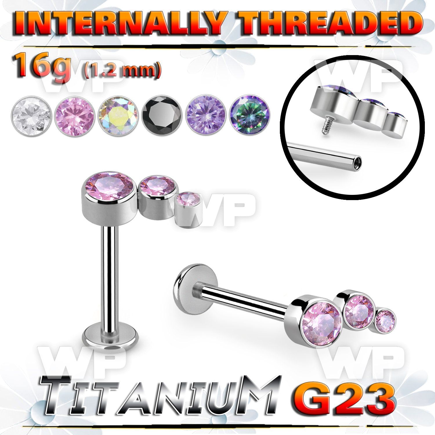 hb48ukpf4 titanium labret stud descending curved right