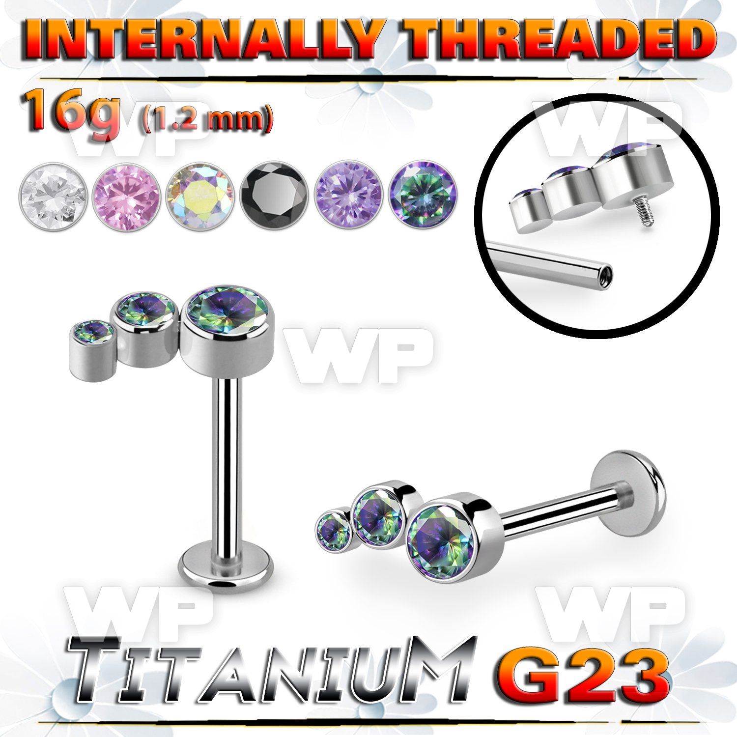 hb48ukpf7 titanium labret stud descending curved left