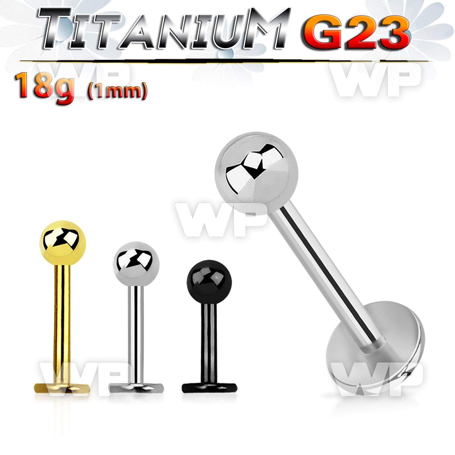 hb4et4z titanium brow labret stud 18g ball