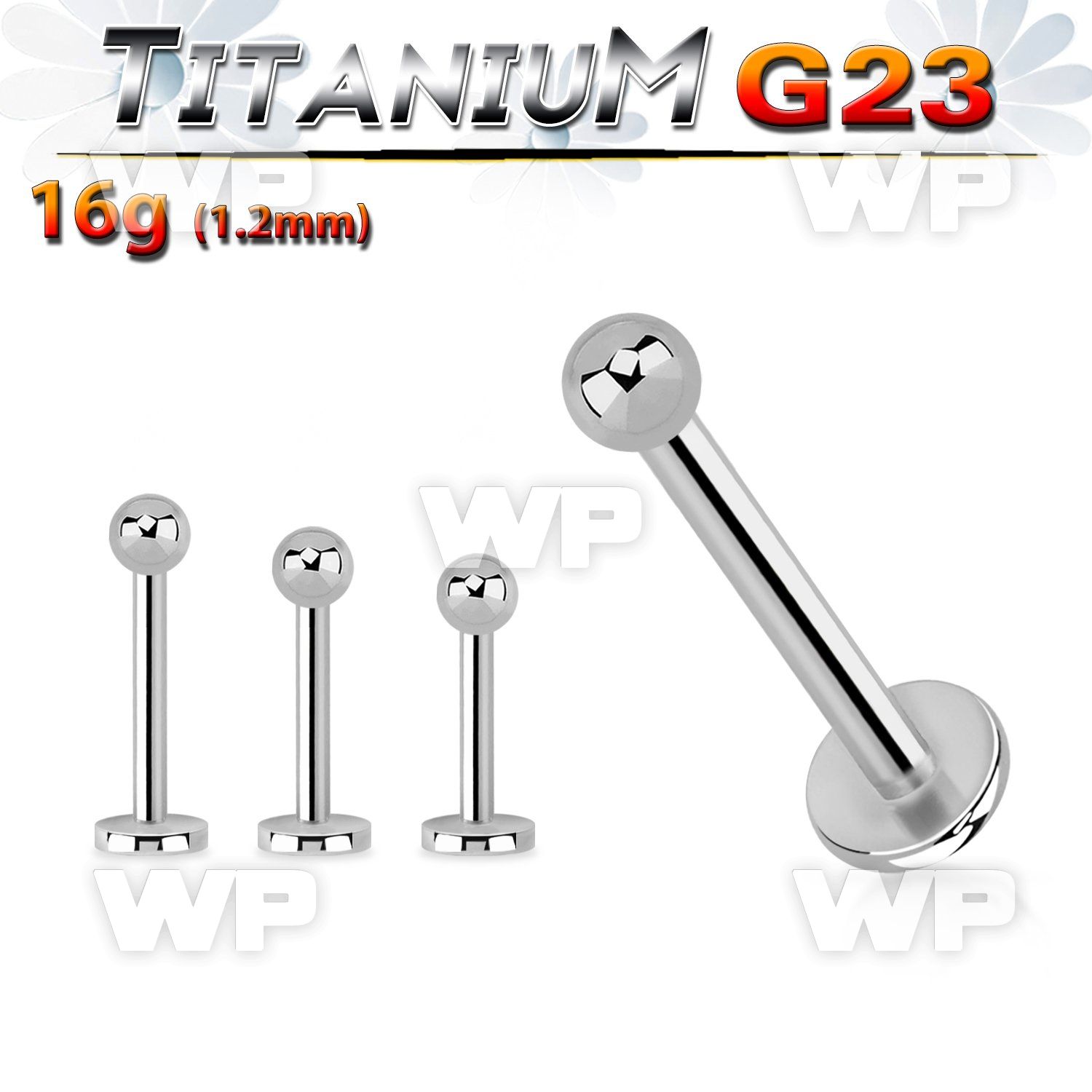 hb4ks g23 titanium labret stud 1 2mm 2 5mm ball lower lip piercing