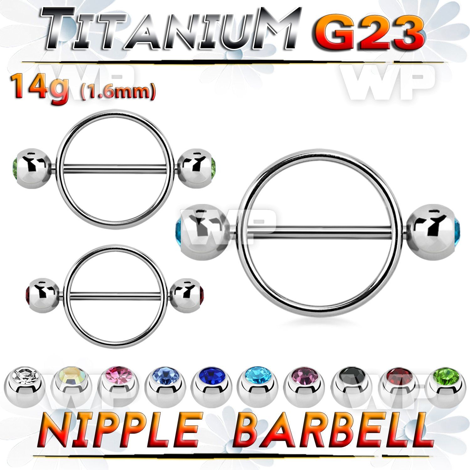 hc4umwy surgical steel round nipple shield 1 6mm g23 titanium nipple piercing