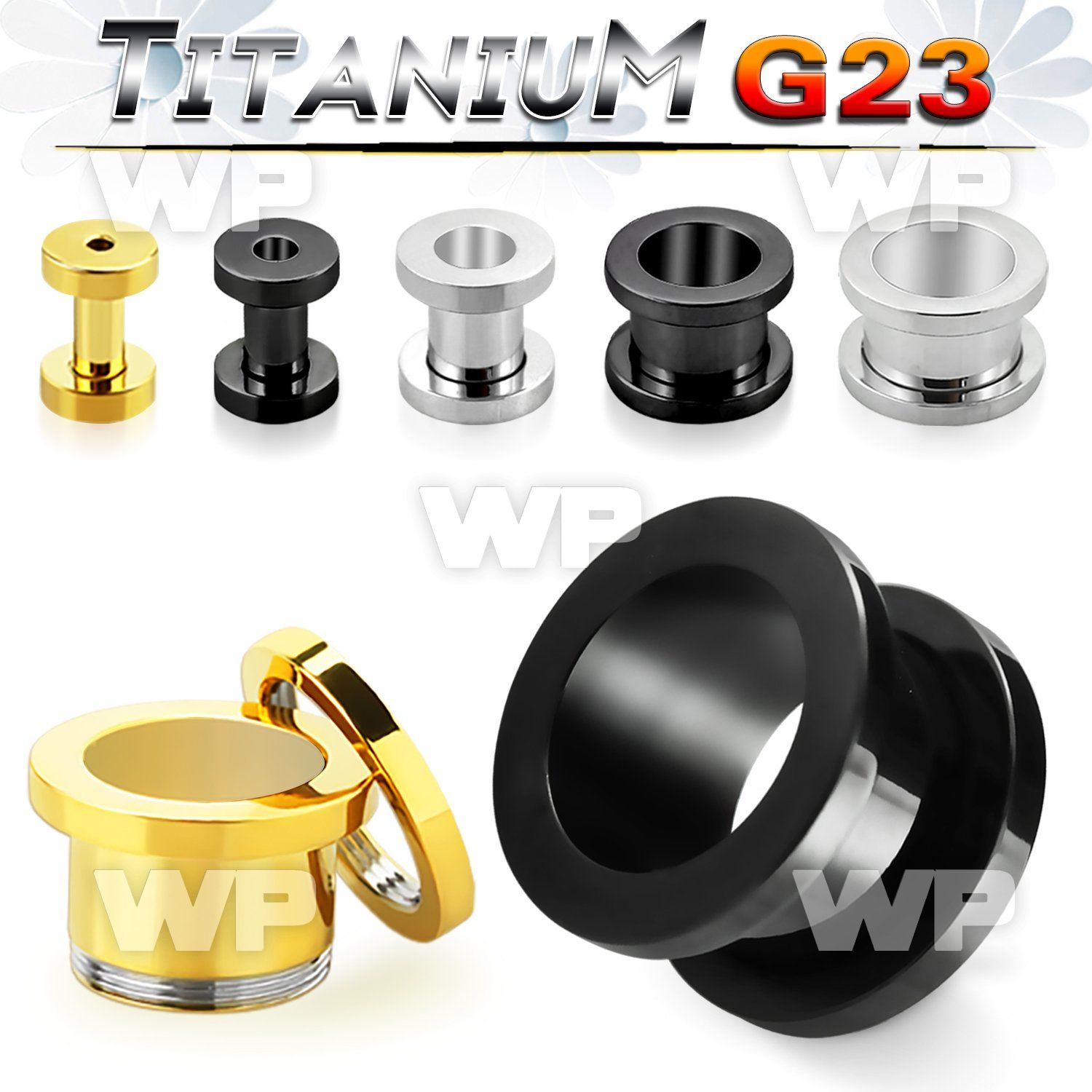 hdmi g23 titanium screw fit flesh tunnel ear lobe piercing