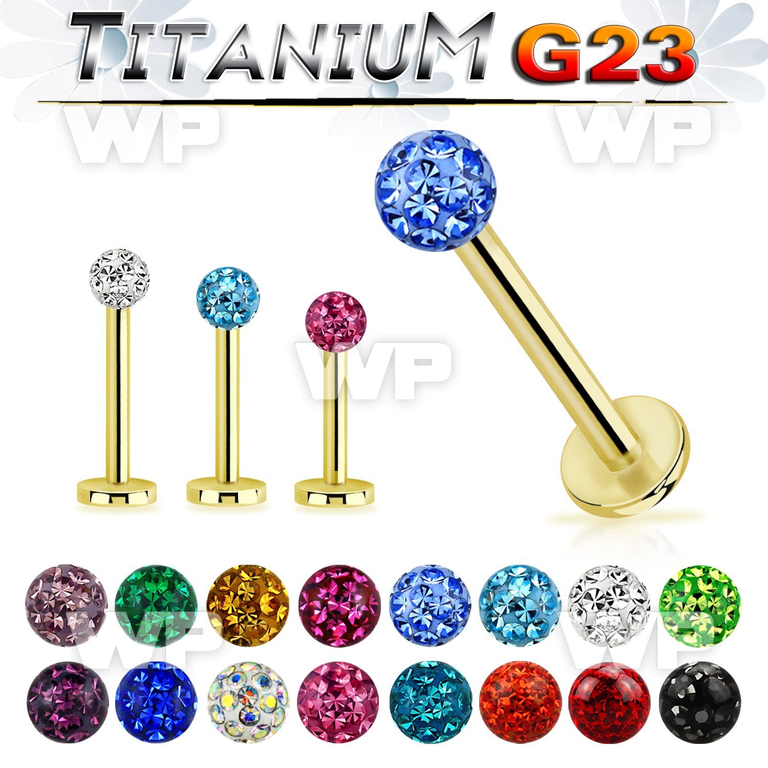 hib4daz gold ion titanium labret stud 16g ferido