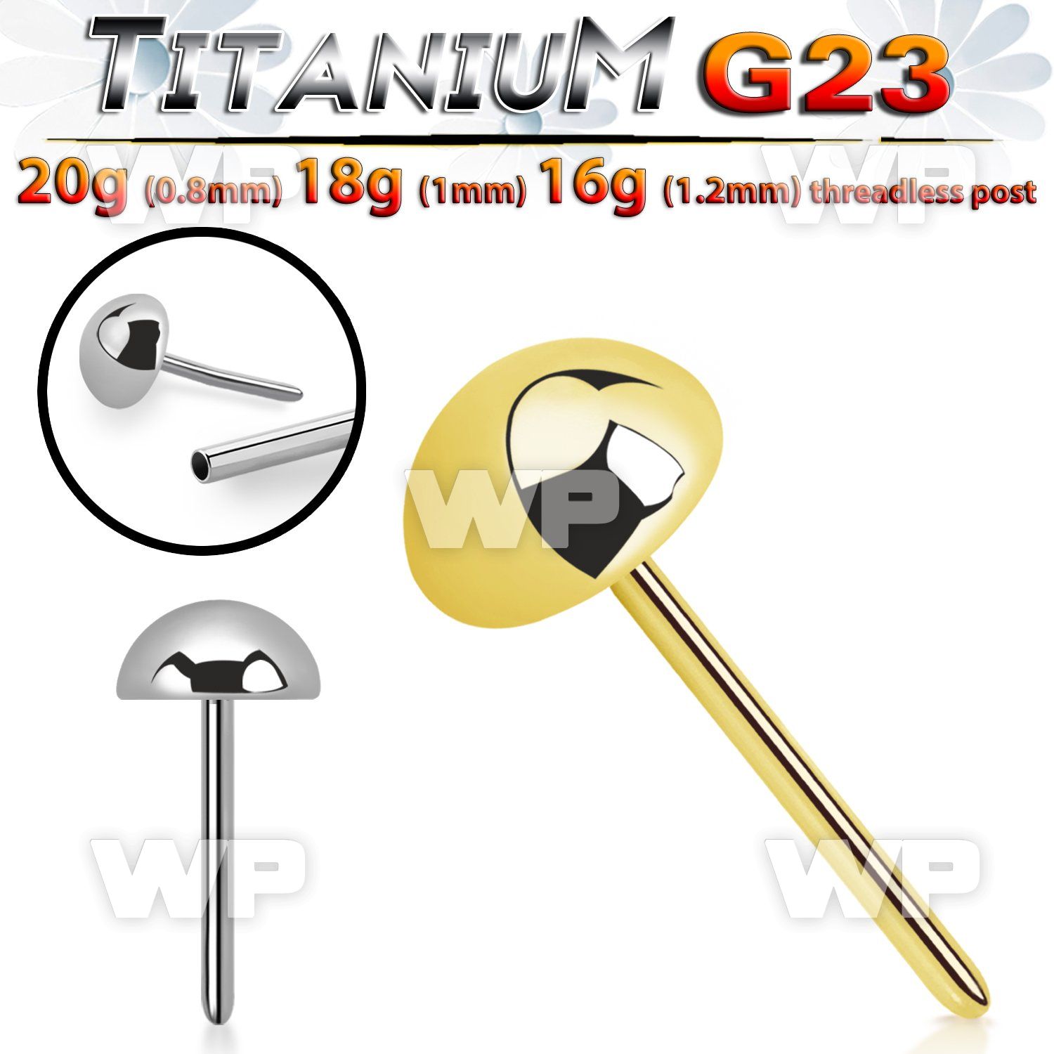hm8ua1 implant grade titanium threadless top half ball